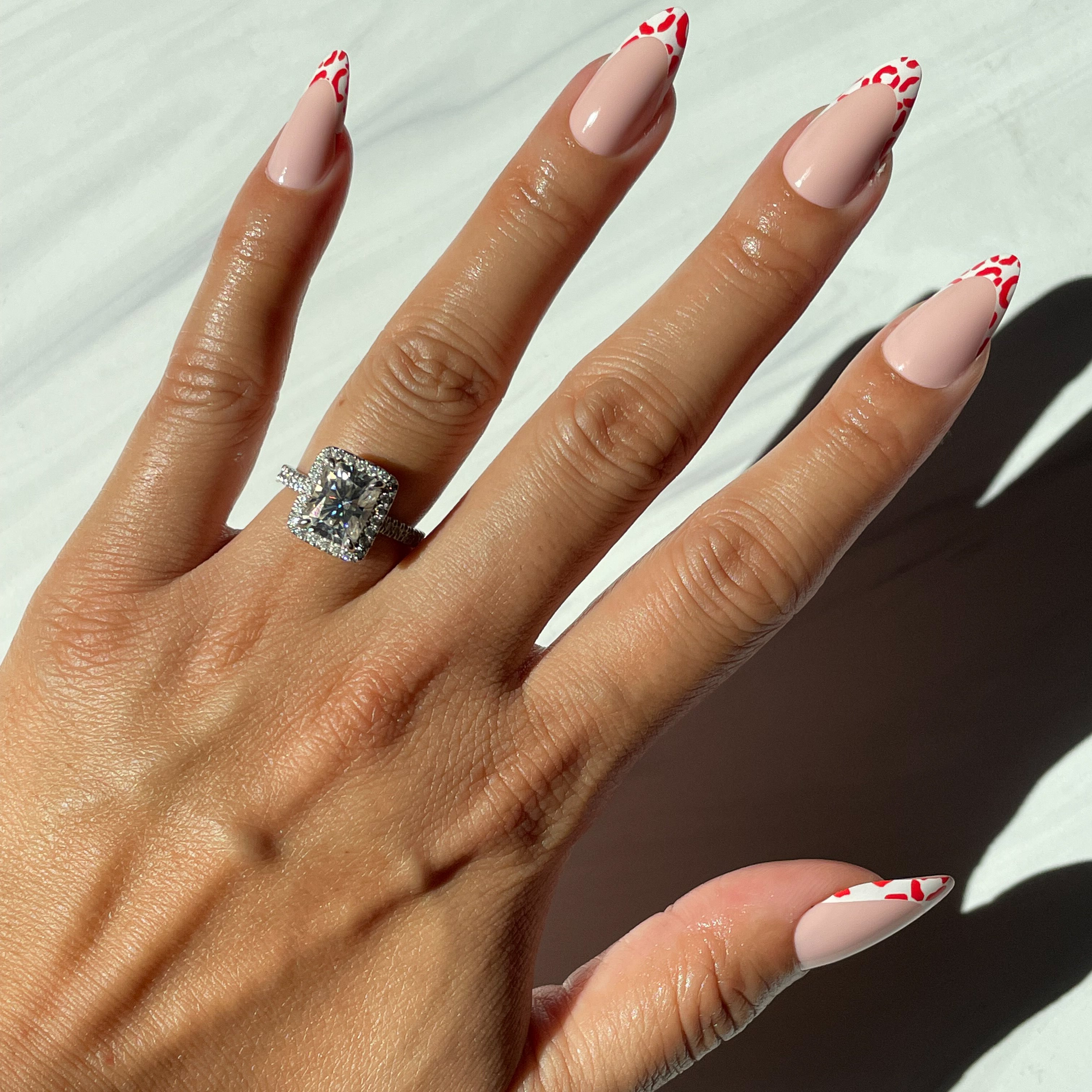 Cheetah French - Press-On | Long | Almond、mySite、solidvoid