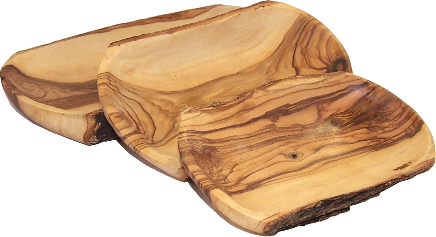 Hand Carved Olive Wood Oval Bowl Set/Plate (5.5, 6.5 and 8 Inches Bowls) - Asfour Outlet Trademark、mySite、topwebapps