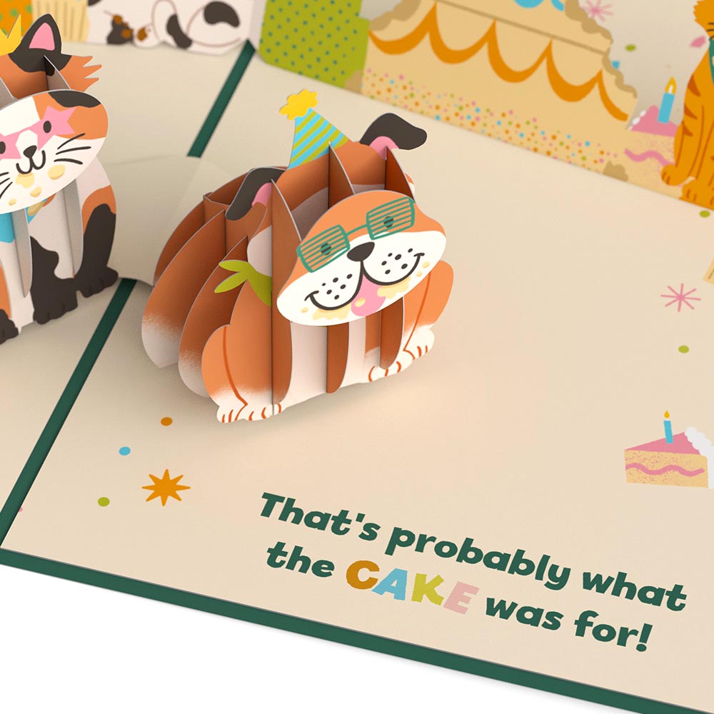 We Heard It's Your Birthday Dog and Cat Pop-Up Card、mySite、solidvoid