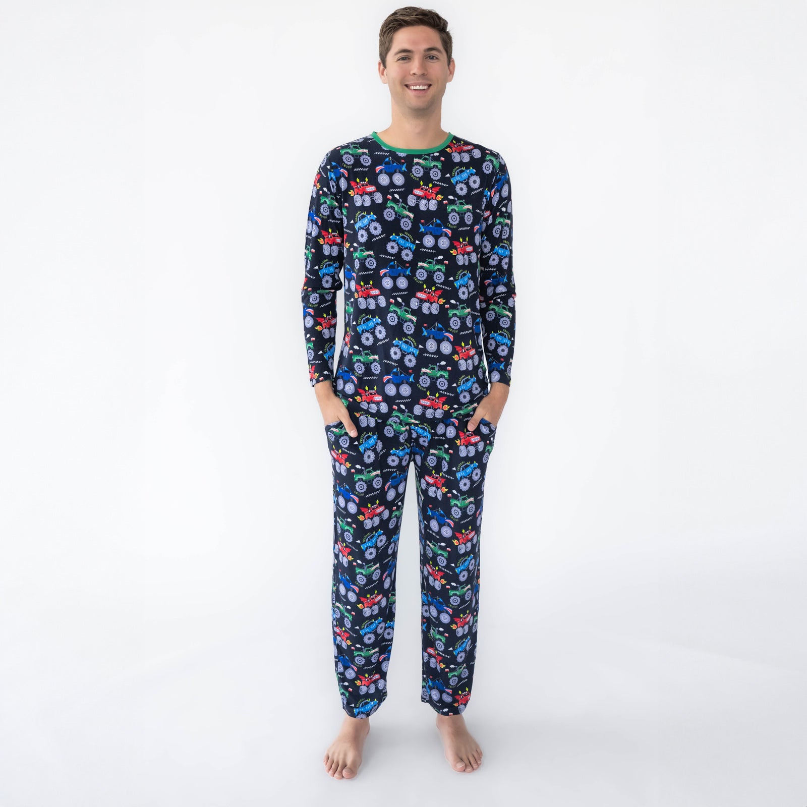 Monster Truck Madness Men's Pajama Top、mySite、g9winljtr