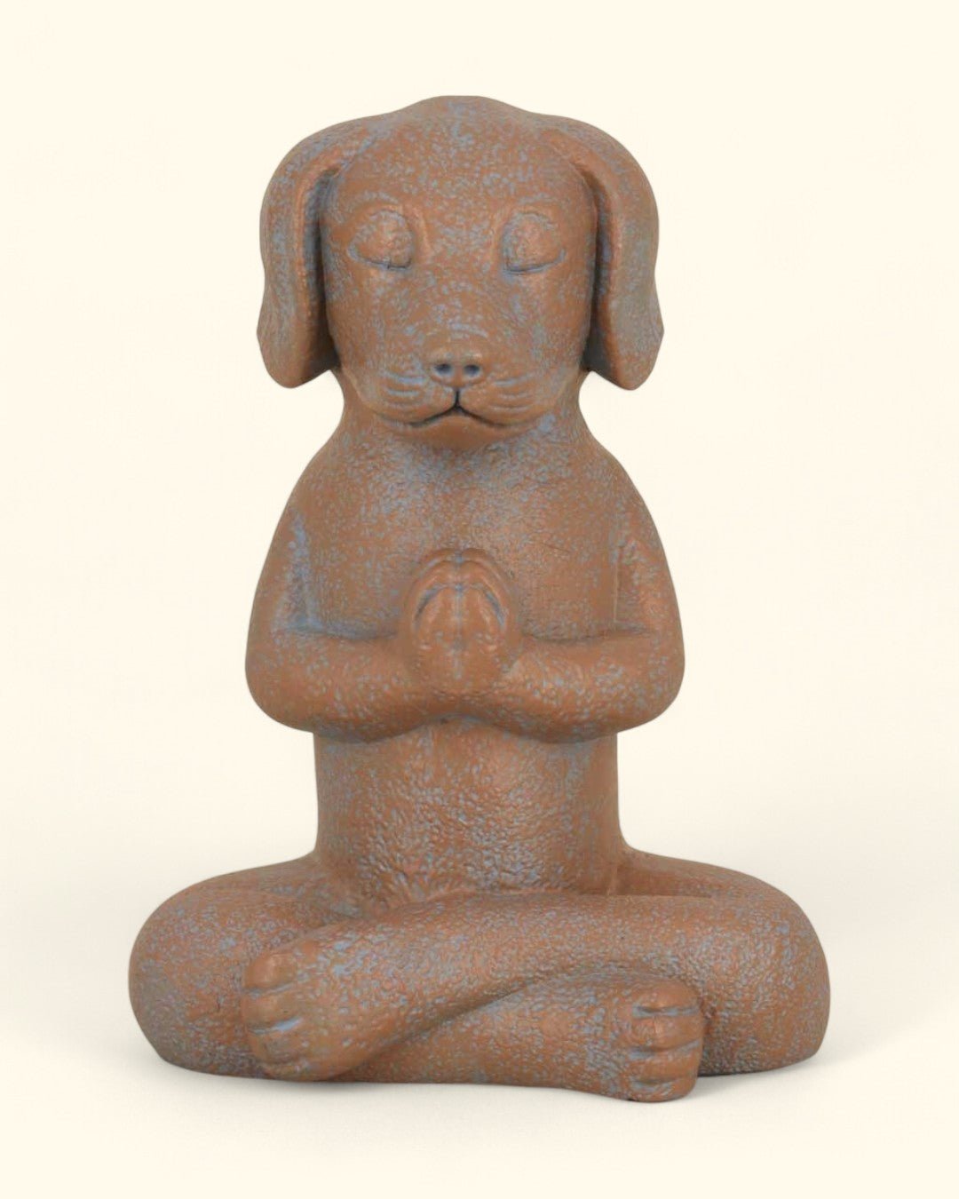 Namaste Dog Statue, Terra Cotta Finish、mySite、topwebapps