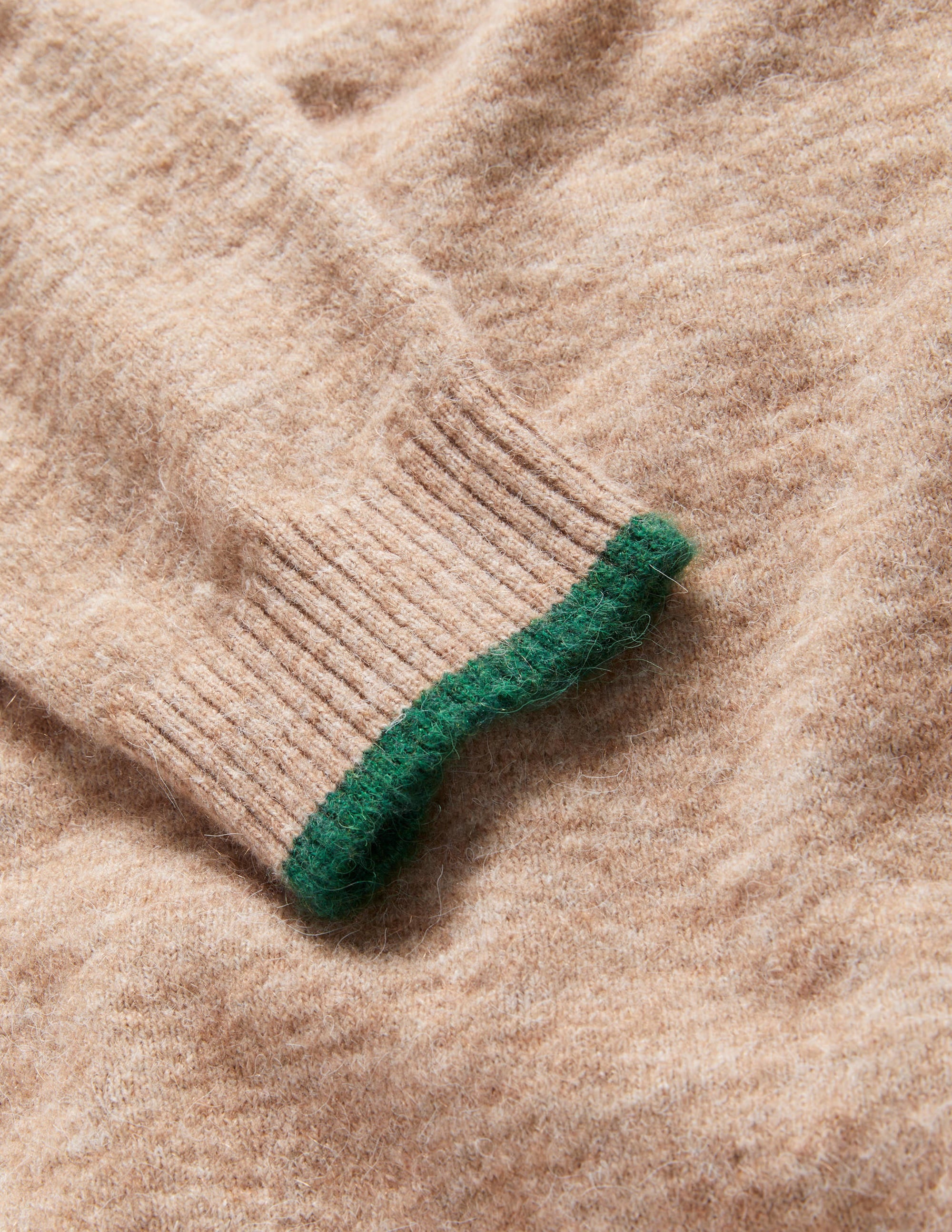  Fluffy Crew Neck Jumper-Camel Melange、mySite、ashleygrahame