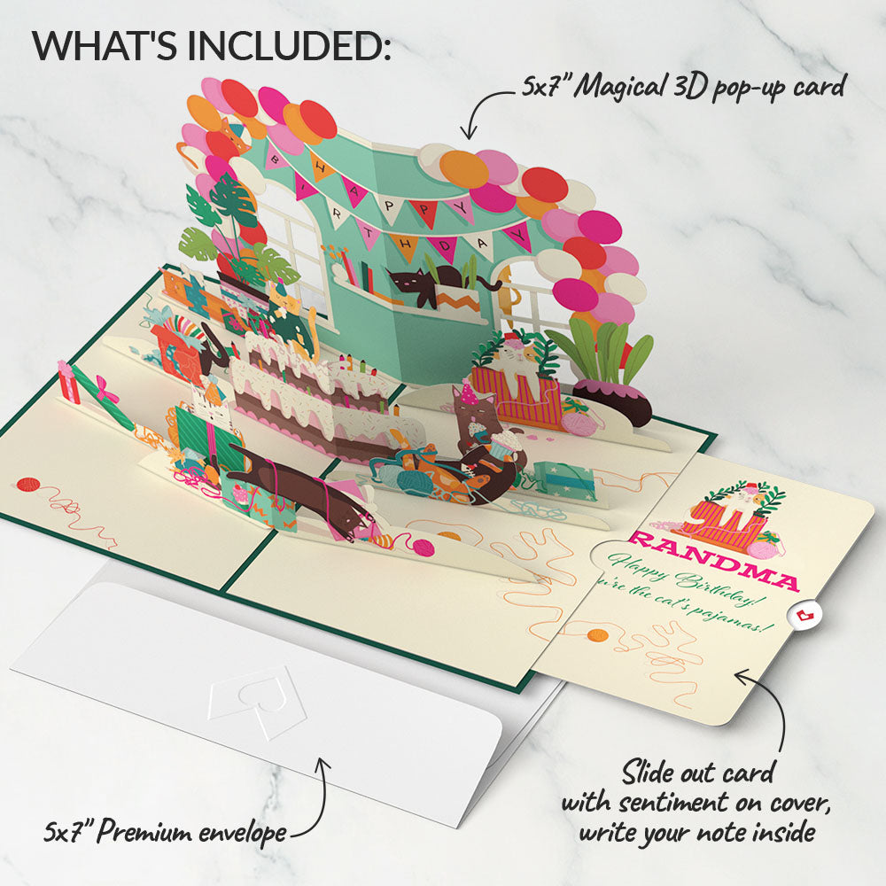 Party Cats Birthday Pop-Up Card and Sentiment Set for Grandma、mySite、solidvoid