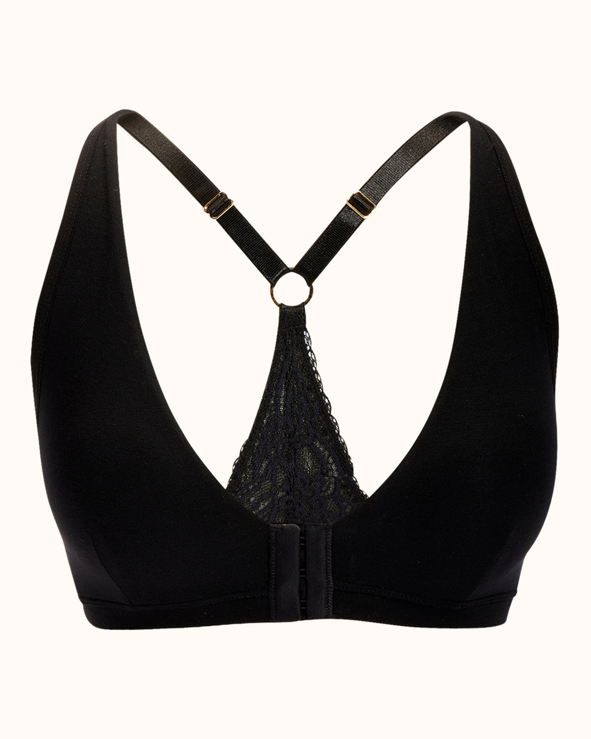 Black Melissa Front Closure Bra、mySite、bengalsvssteelers