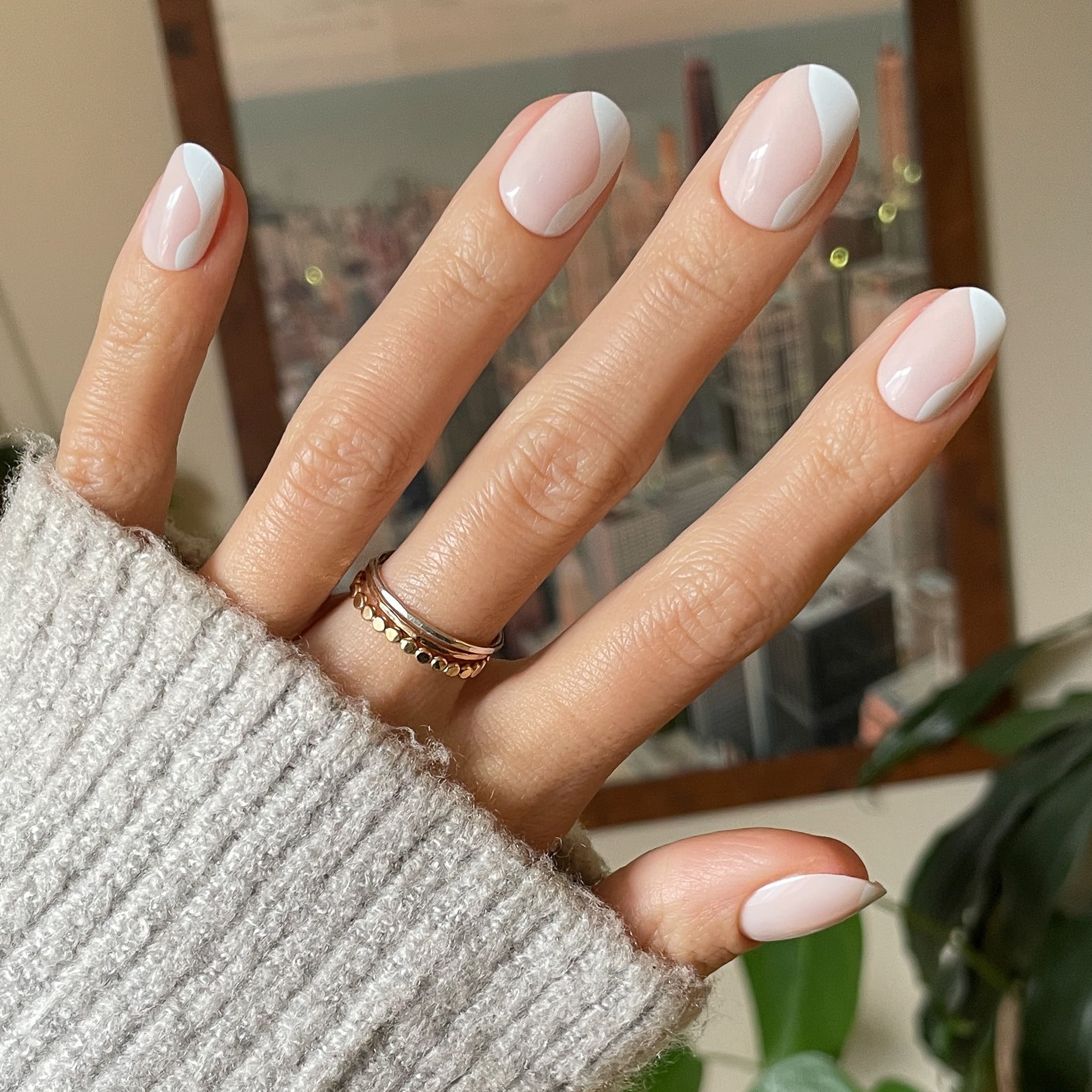 Side Swirl | Short | Round - Tab Press-On、mySite、solidvoid