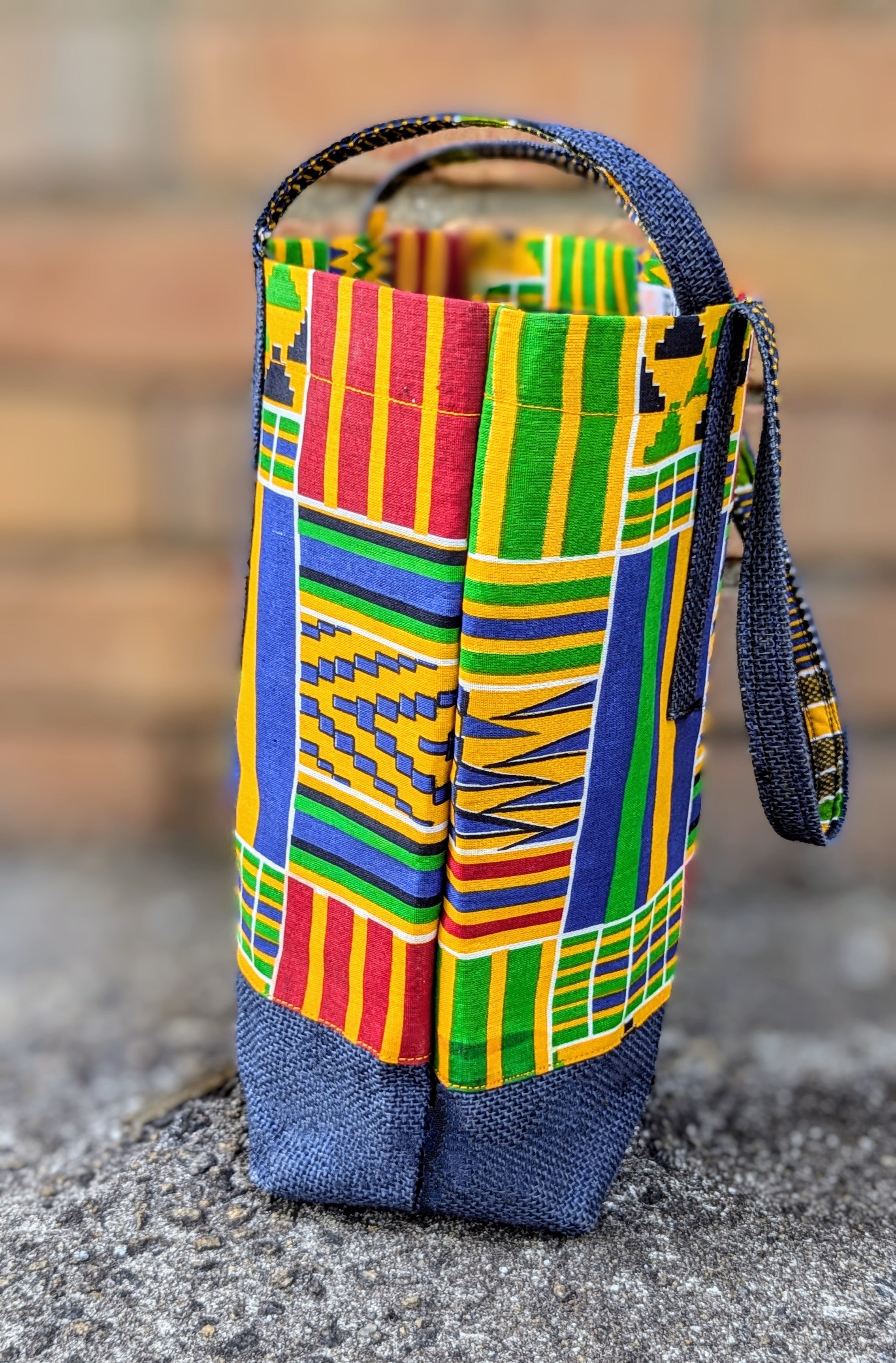 Dupsie's Effia African Kente Print Tote Bag DPPB4075K、mySite、solidvoid