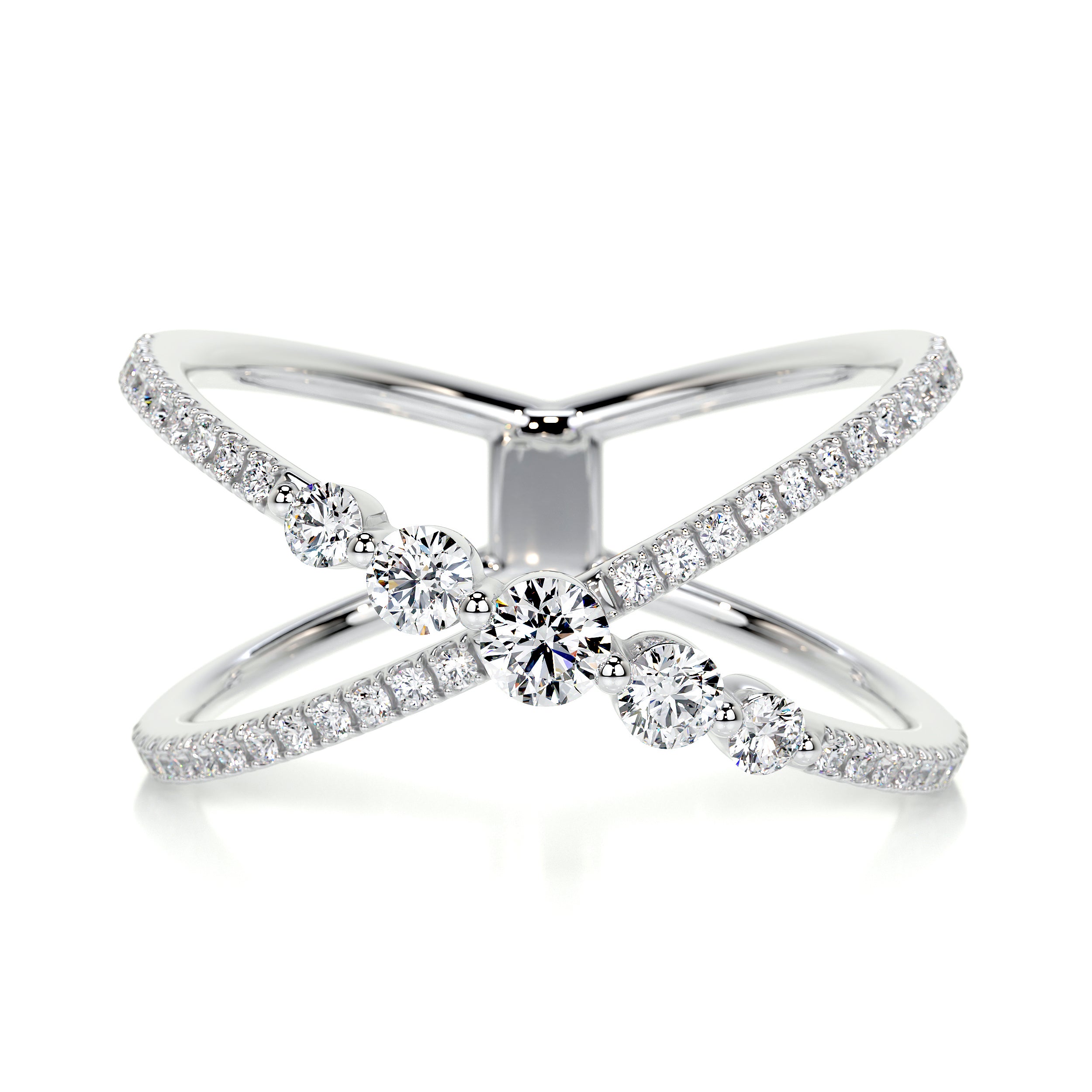 Iris Fashion Diamond Ring (0.42 Carat) -14K White Gold、mySite、hinf8tx79