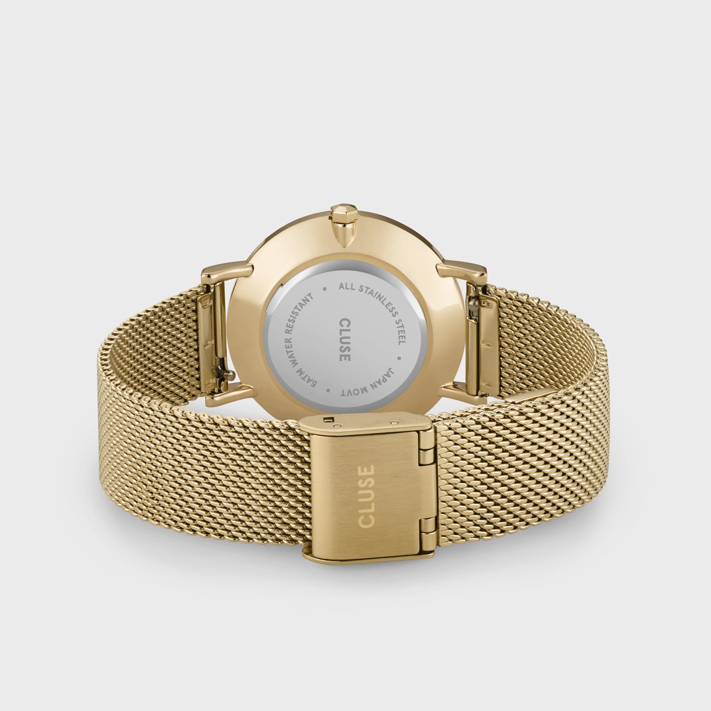 Gift Box Minuit Watch Mesh, Gold Colour & Grey Leather Strap、mySite、botmansion