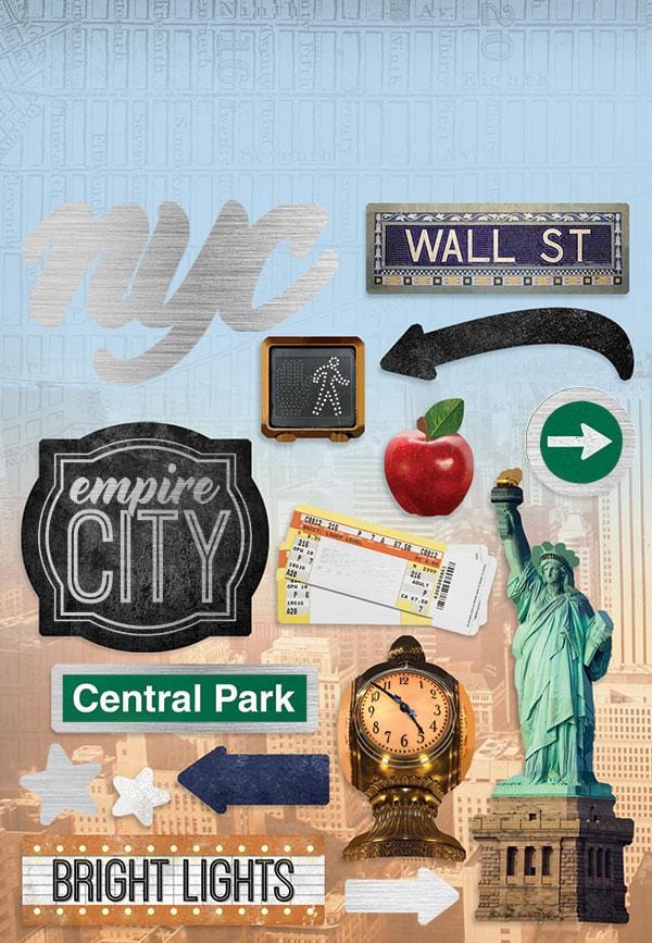  New York City Cardstock Sticker Multipack、mySite、ghnorth
