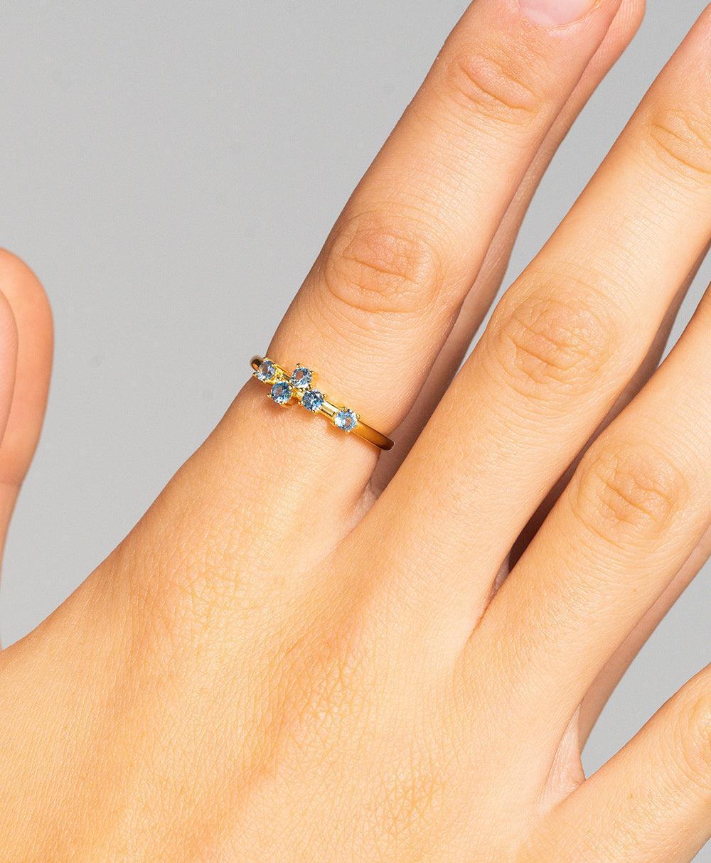 Lova Ring Blue 18ct Gold Plated、mySite、botmansion