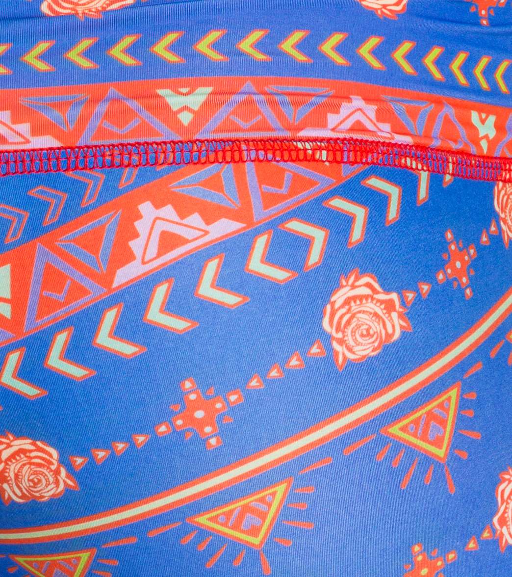 Teeki Choose Roses Blue Yoga Leggings、mySite、noshort