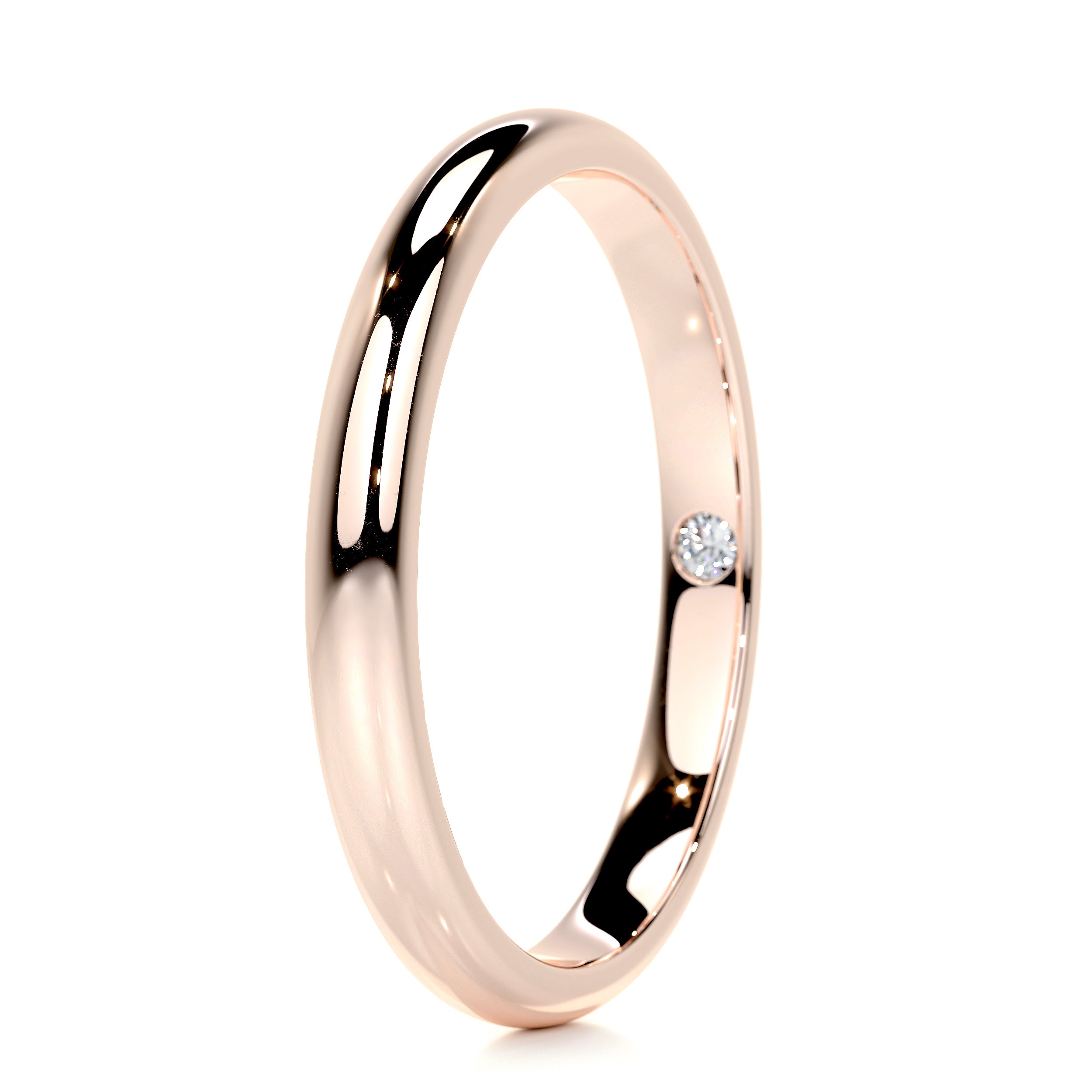 Max Men's Diamond Wedding Band (0.02 Carat) -14K Rose Gold、mySite、hinf8tx79