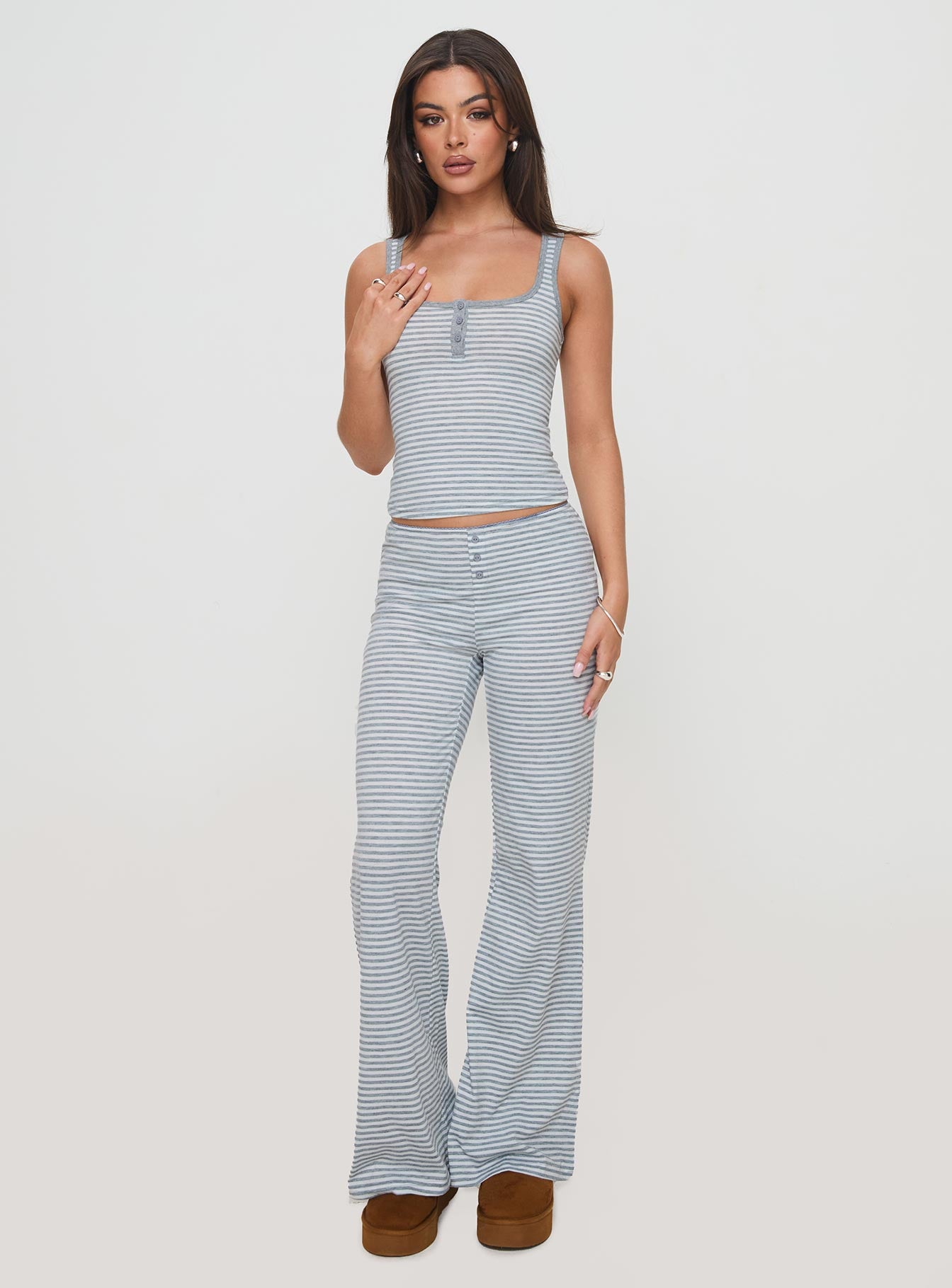 Waffles Stripe Sleep Set Multi、mySite、solidvoid