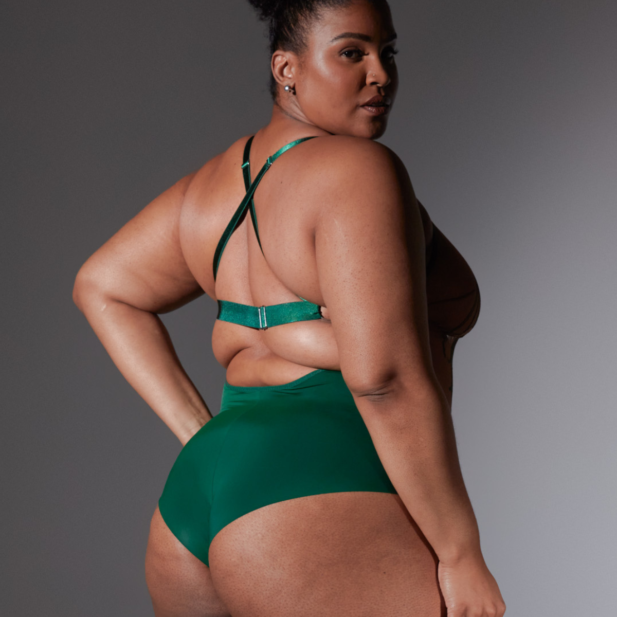 Dracona Bodysuit - Emerald - Available in Multiple Nudes - FINAL SALE、mySite、bengalsvssteelers