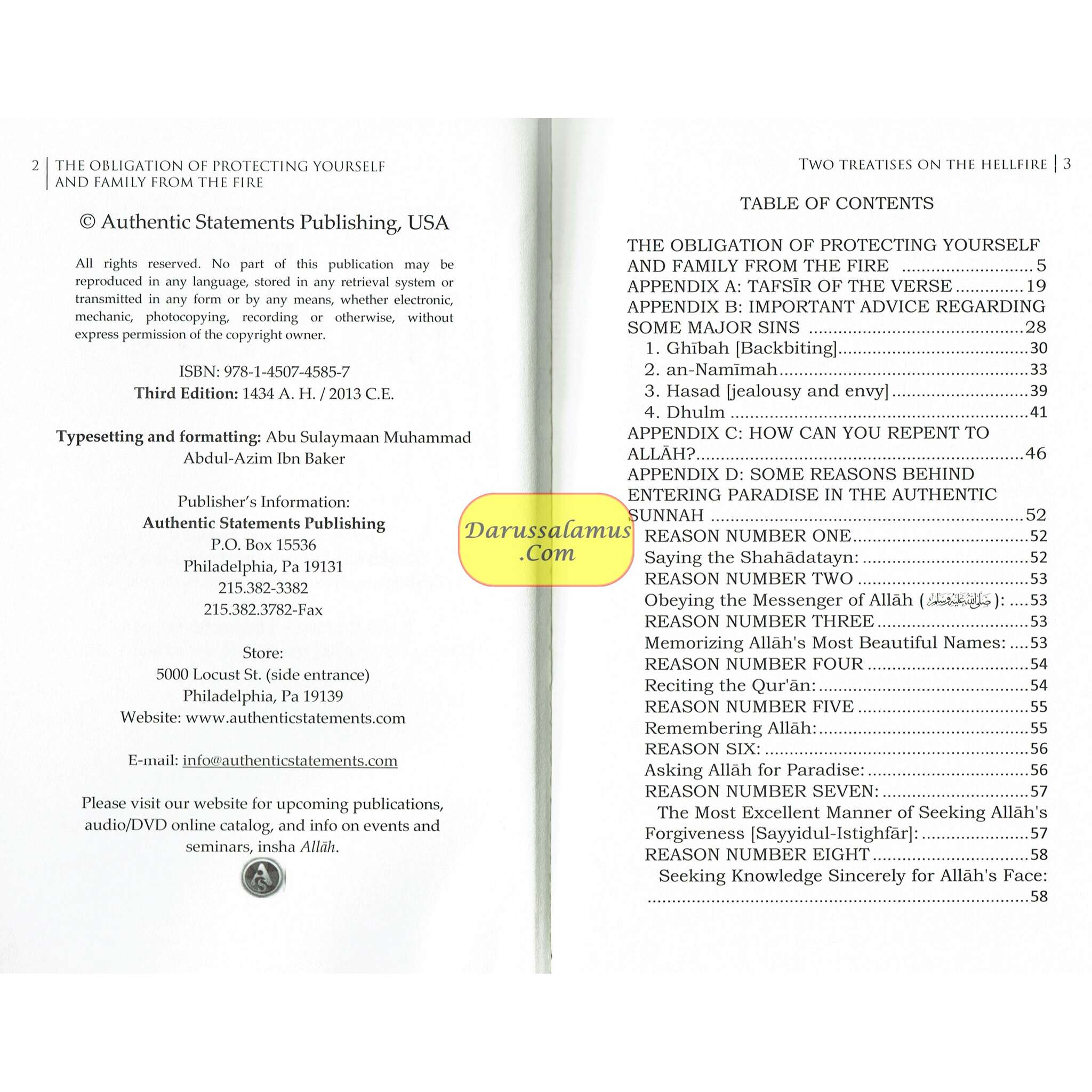 Save Yourself and Your Family from the Hellfire By Shaykh Abdul Azeez Ibn Baaz & Abdullah Bin Uthmaan Ath-Thamaaree、mySite、topwebapps