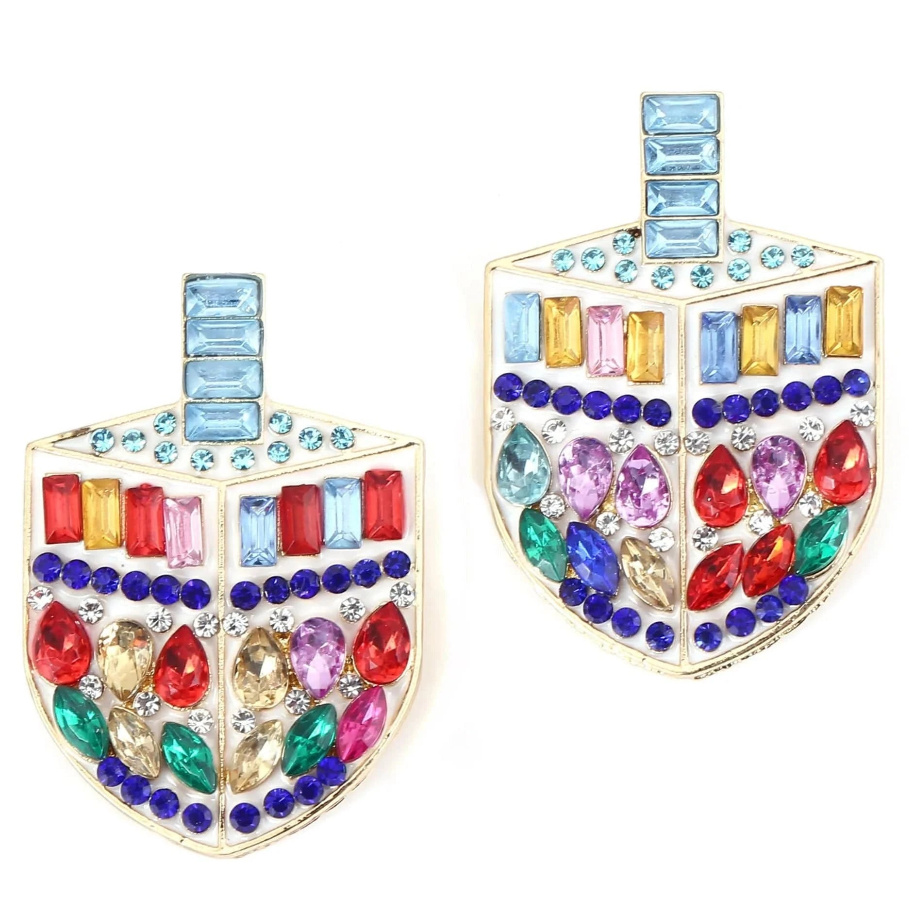 Colorful Cystal Dreidel Earrings、mySite、topwebapps