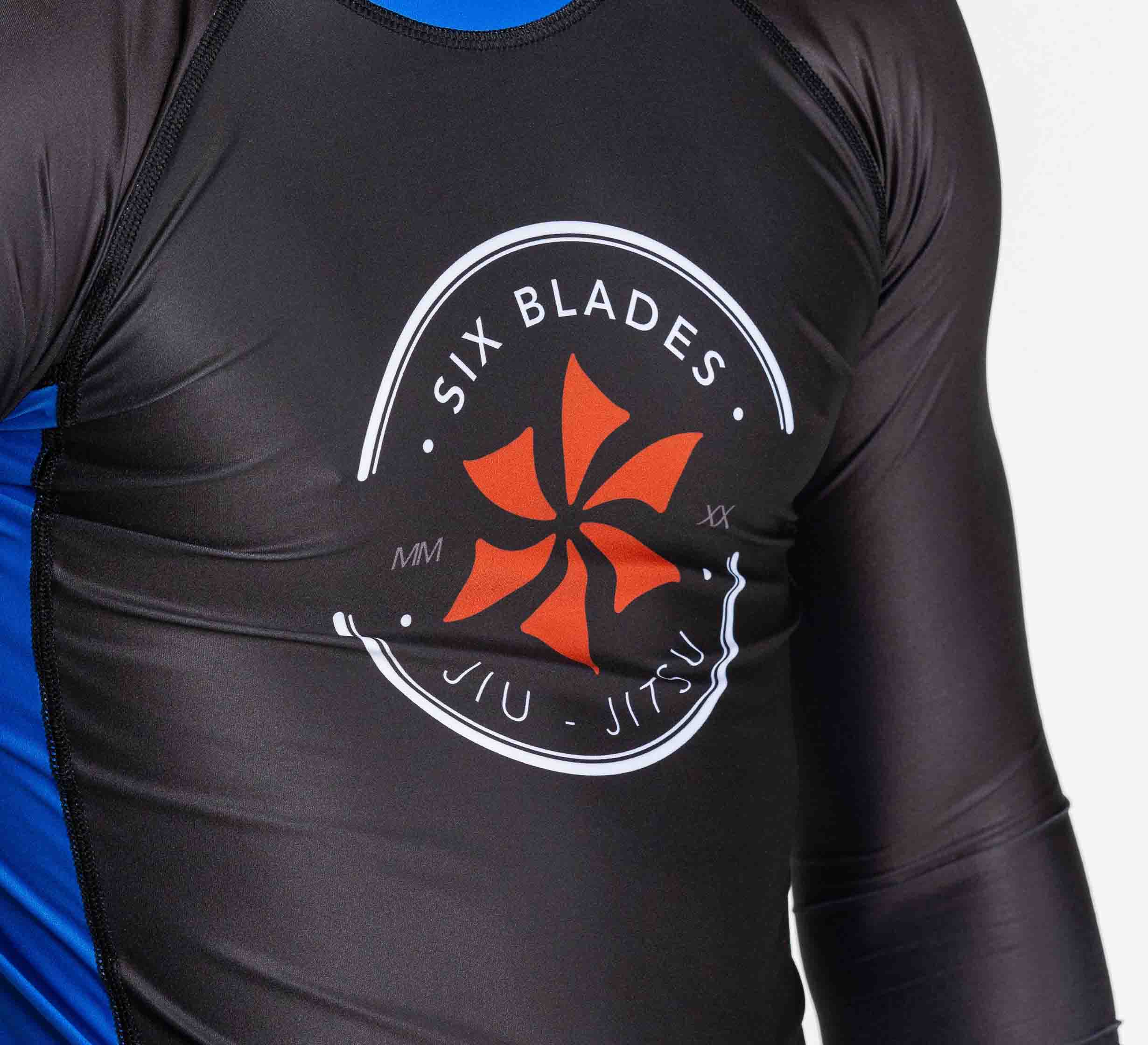 Six Blades Long Sleeve Rashguard Blue、mySite、gigharbornorthrealestate