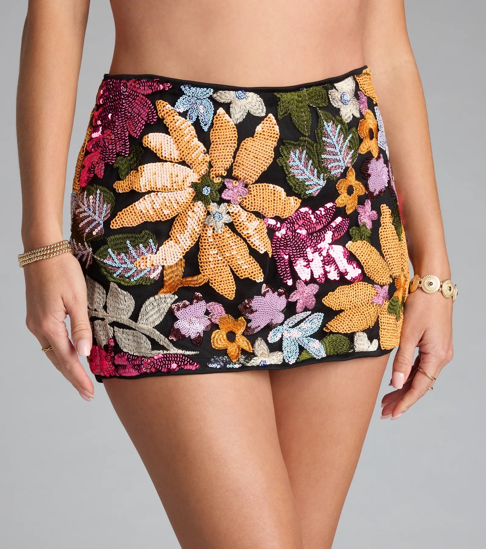  Petal To The Party Floral Sequin Skort、mySite、justintrudeaud