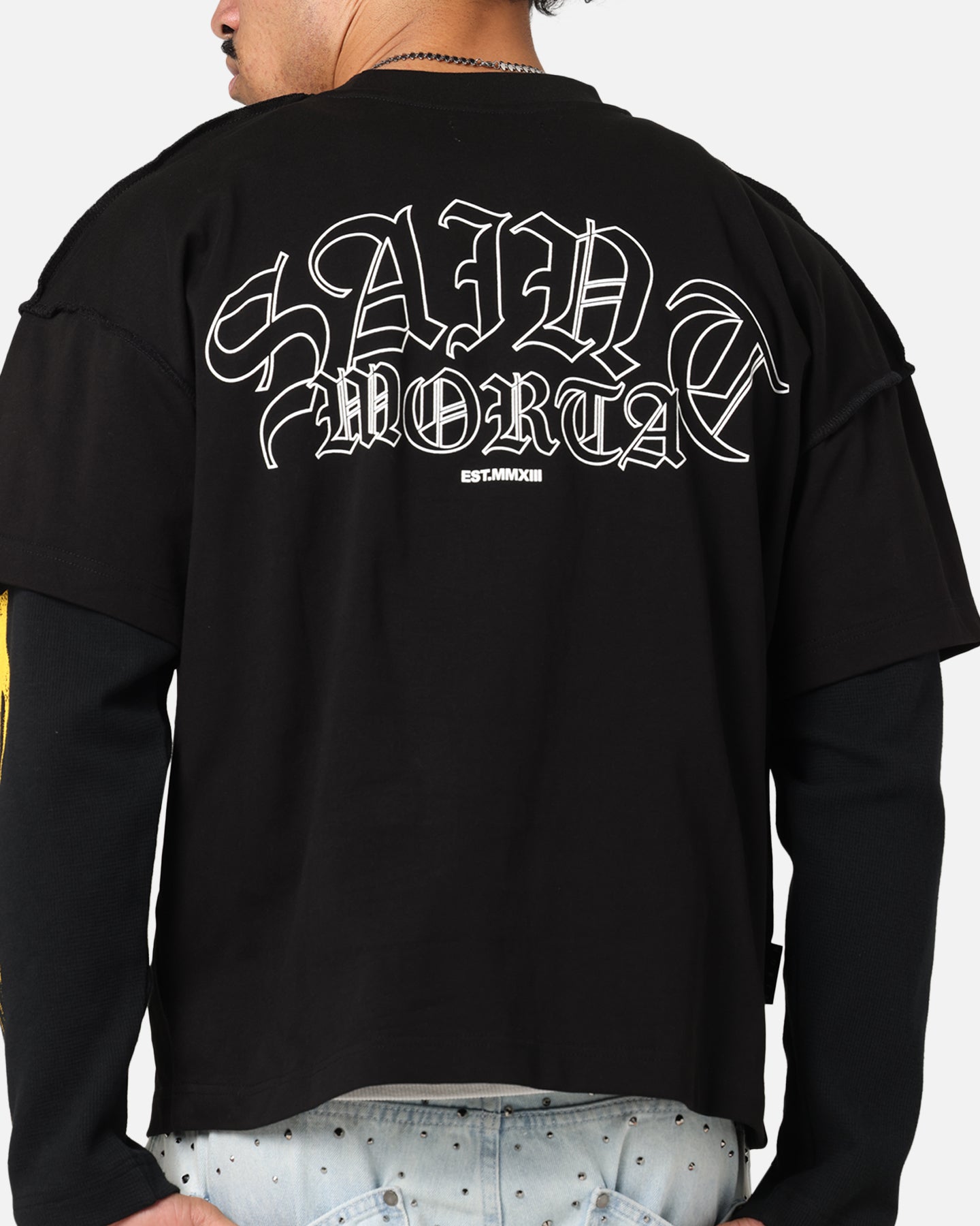 Saint Morta La Flame Long Sleeve T-Shirt Black、mySite、zt4zffjzw