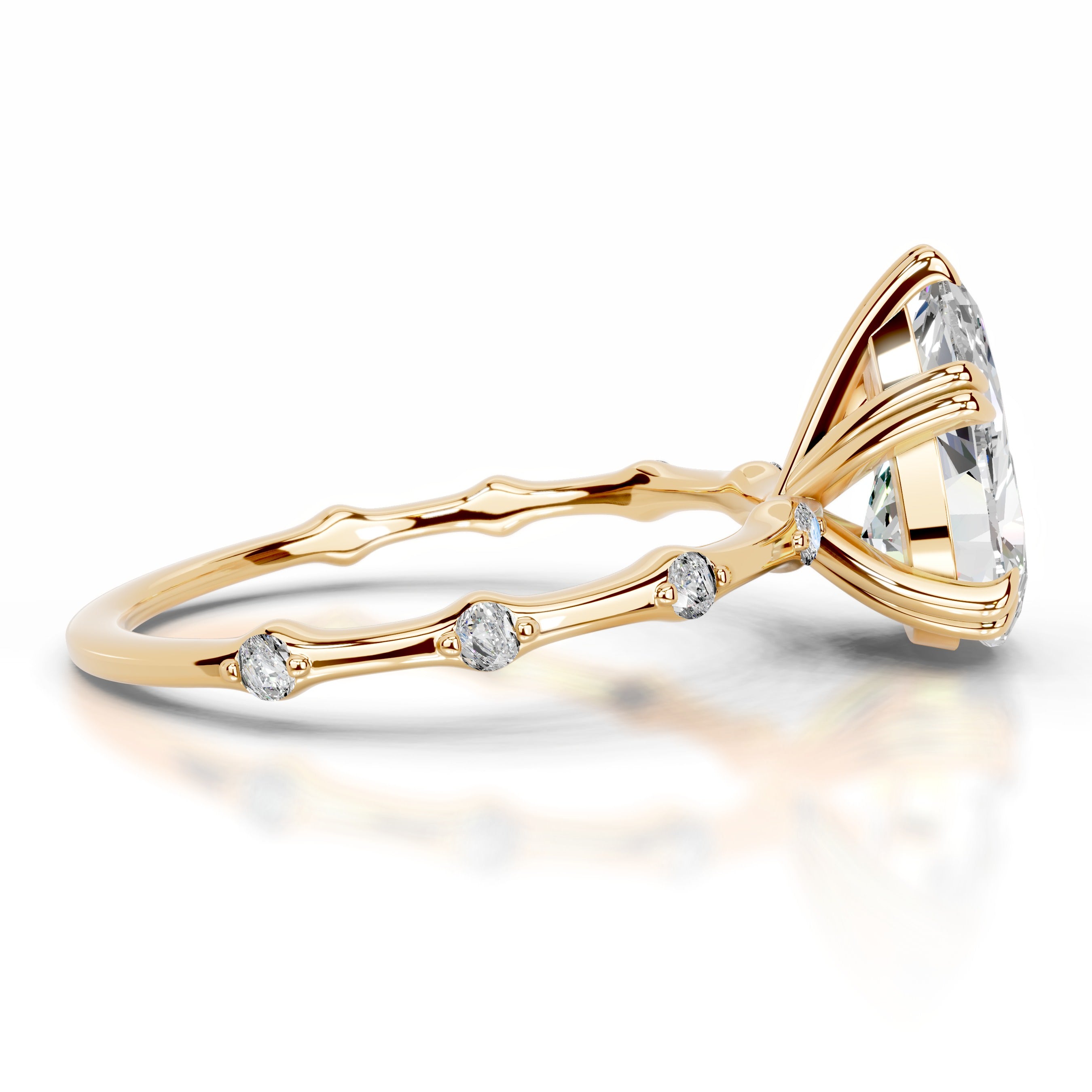 Wilma Moissanite & Diamonds Ring - 18K Yellow Gold、mySite、hinf8tx79