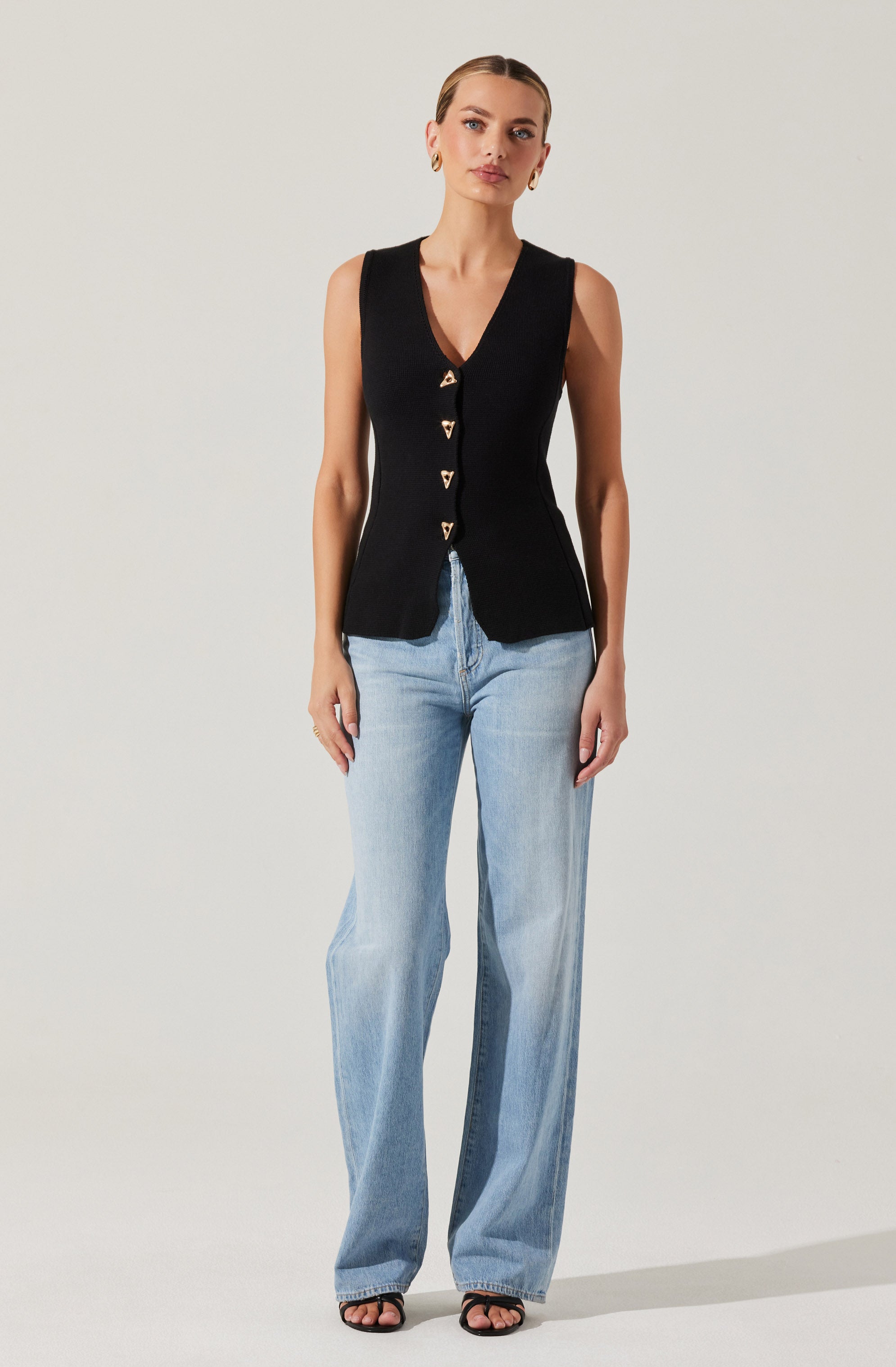 Jayce V-Neck Sweater Vest、mySite、solidvoid