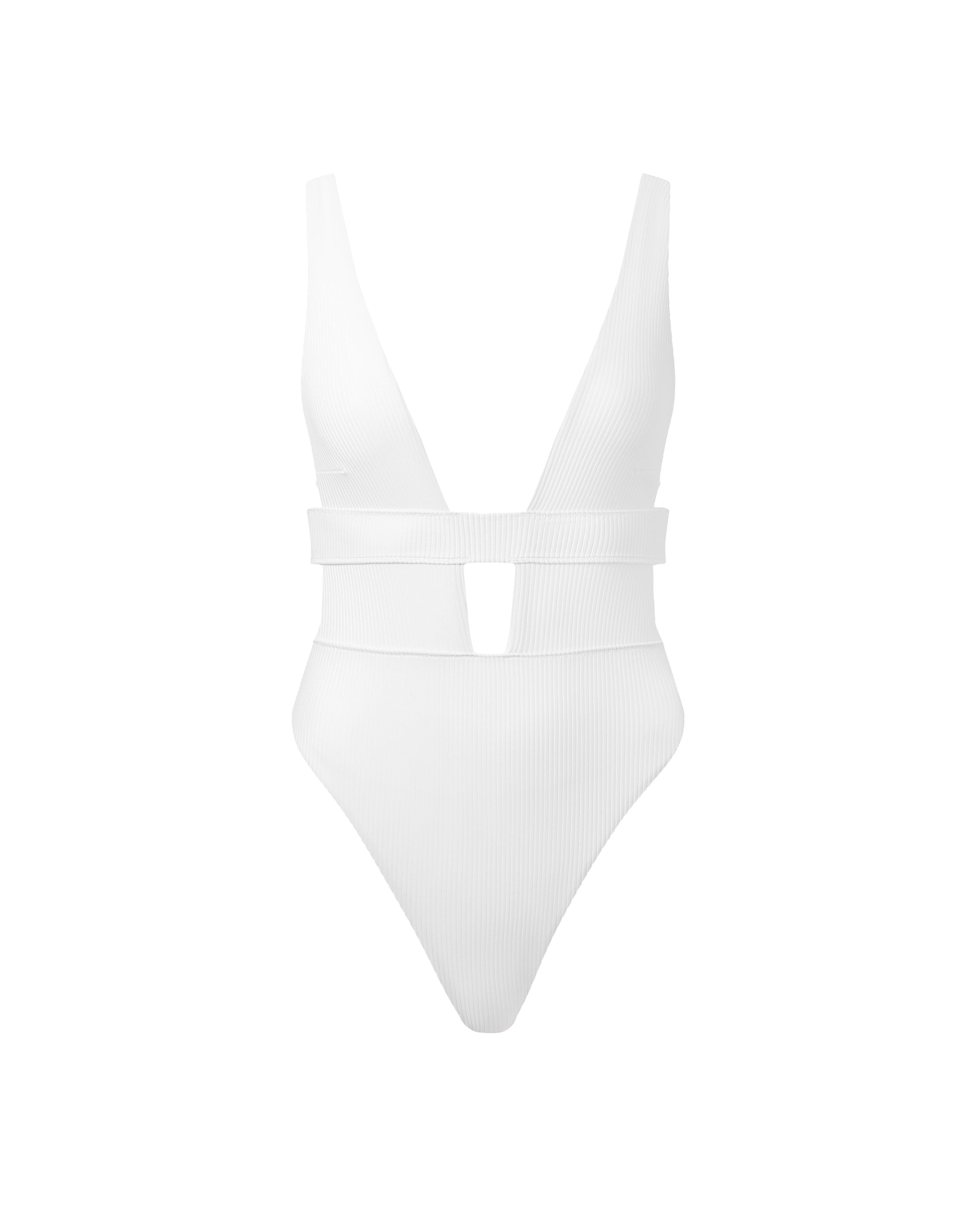 Lucerne Plunge Swimsuit White、mySite、bengalsvssteelers