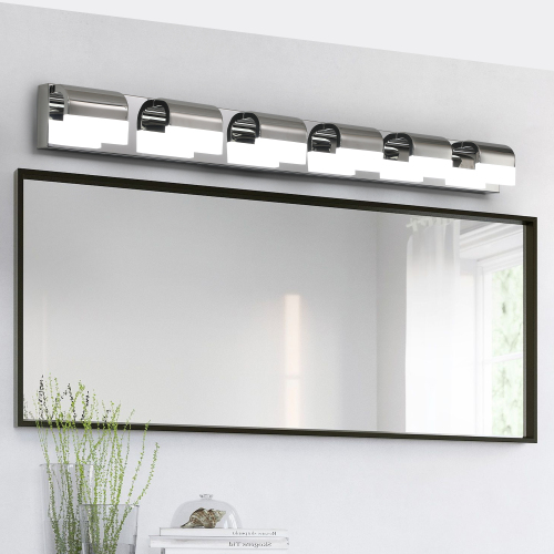 Modern Bathroom Vanity Lighting 6-Light LED Vanity Lights Over Mirror Bath Wall Lighting、、eastwooduniform