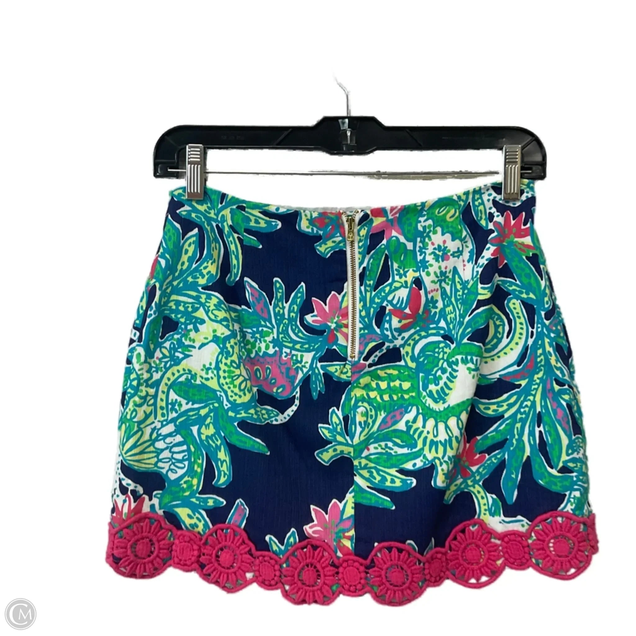 Skirt Mini & Short By Lilly Pulitzer In Blue & Pink, Size: 0、mySite、garagedoors4me