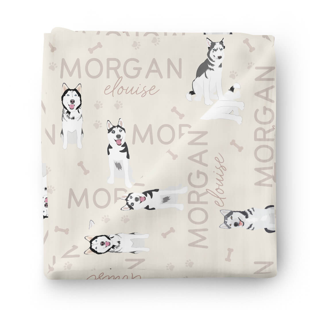  Personalized Baby Name Swaddle Blanket | Husky、mySite、layawaytickets