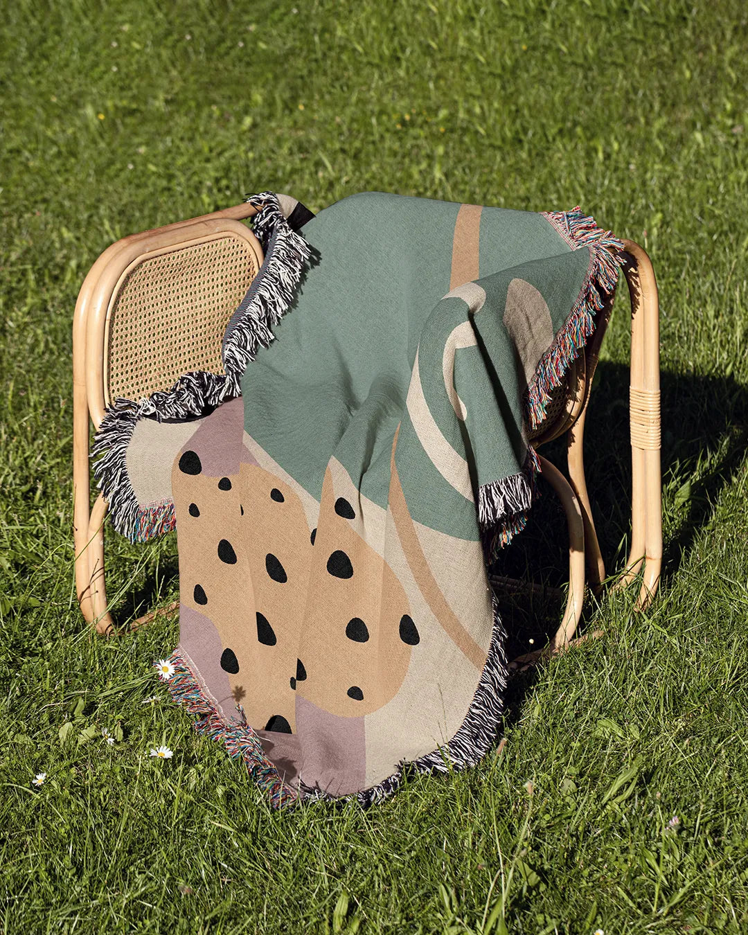 Retro-Futuristic Cotton Woven Throw Blanket、mySite、gigharbornorthrealestate