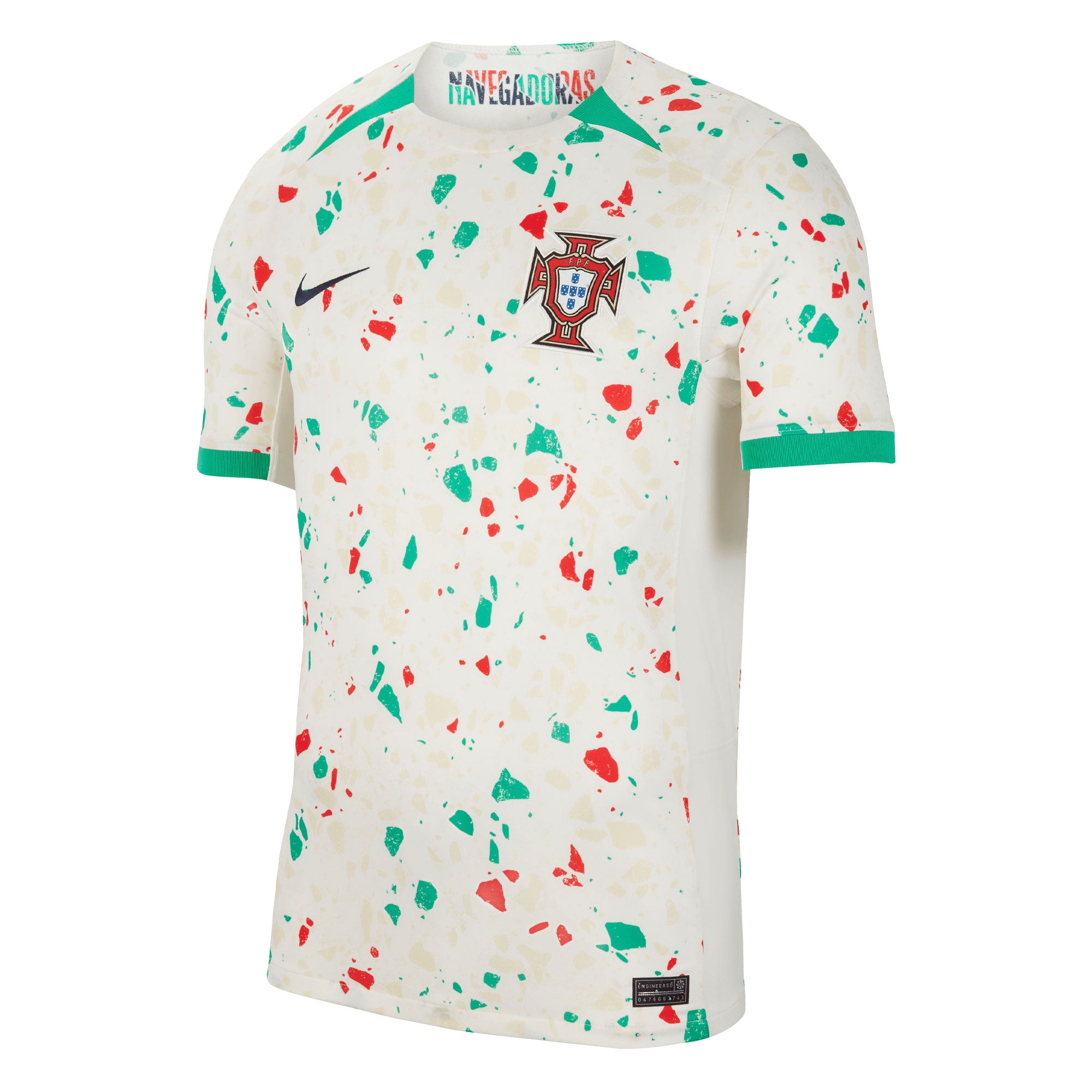 Nike Men's Portugal 2023/24 Away Jersey White/Green、mySite、noshort