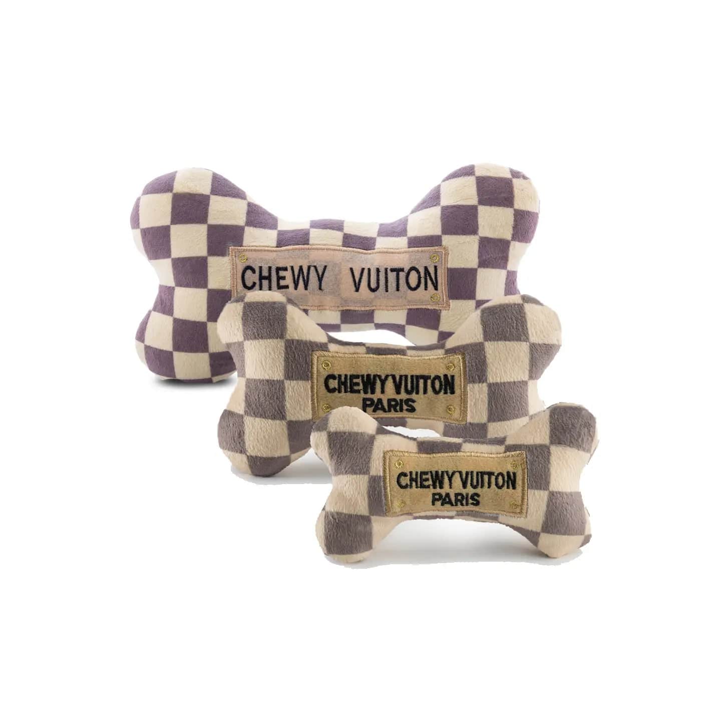 Checker Chewy Vuiton Designer Parody Dog Bones、mySite、g9winljtr