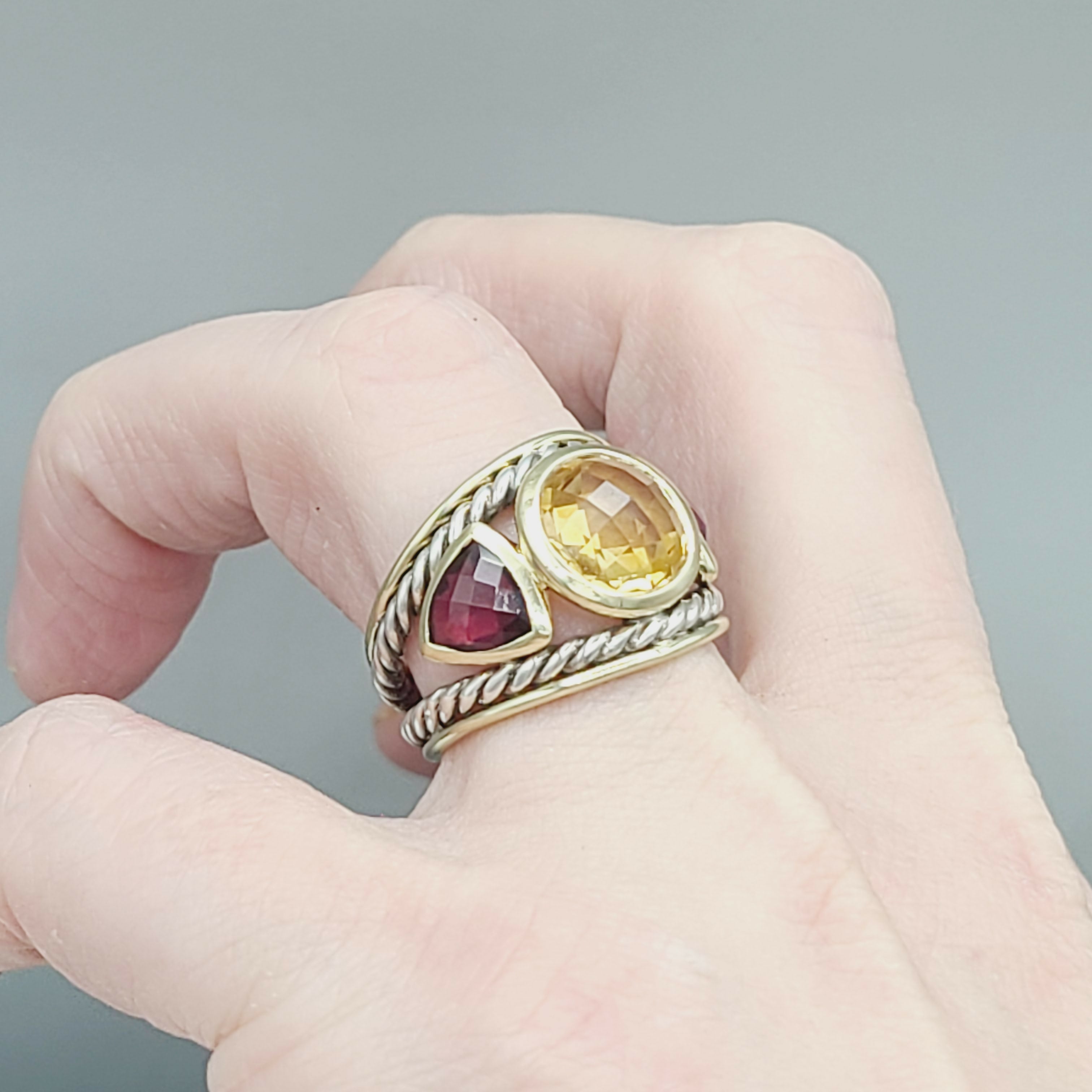 David Yurman Renaissance Ring 鈥?Citrine, Garnet & Gold、mySite、hinf8tx79