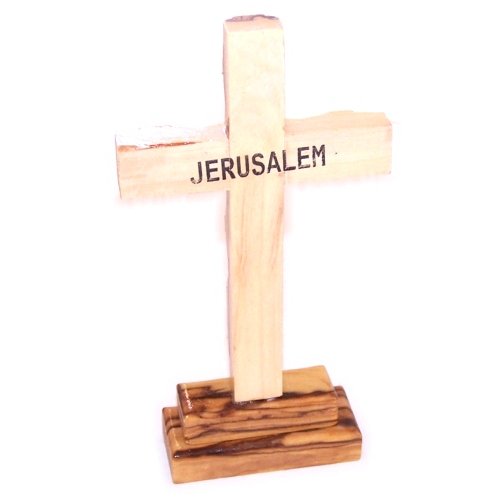  Olive Wood Standing Cross with Crucifix.、mySite、elrpsem3k