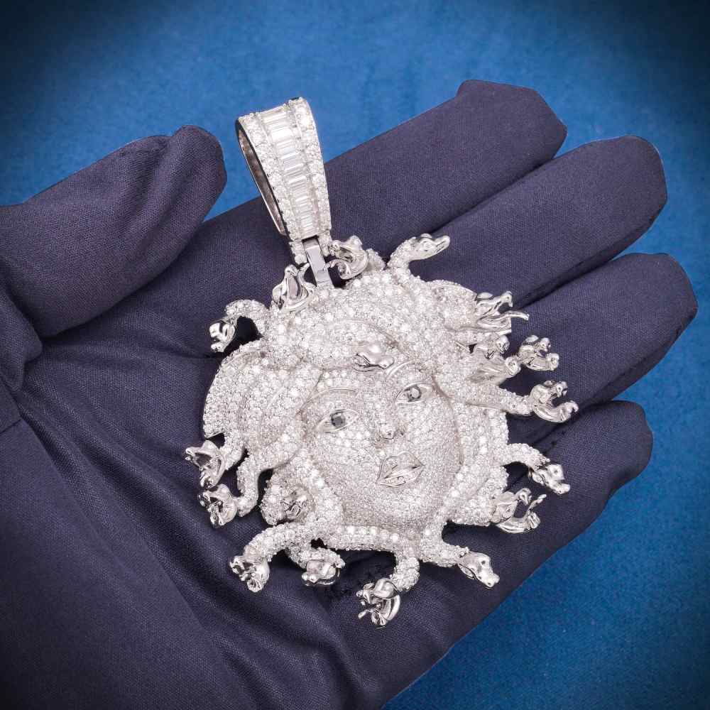 Moissanite Medusa Head Pendant 14K Gold、mySite、hinf8tx79