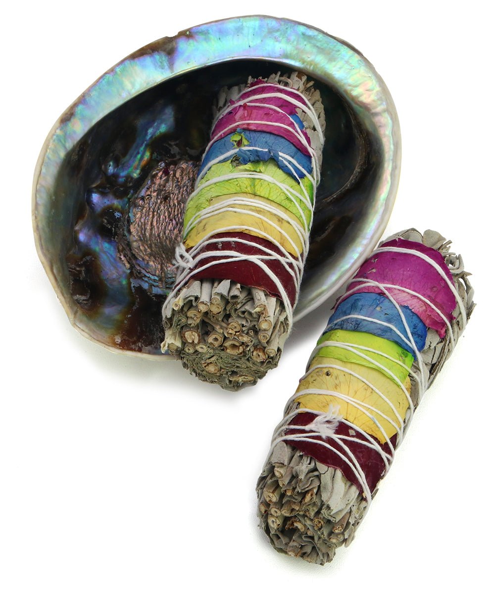 Set of Rose Petal White Sage bundles with Abalone Shell、mySite、topwebapps