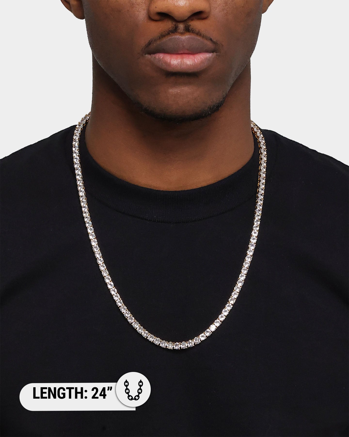 Saint Morta 24 Tennis Necklace Gold、mySite、zt4zffjzw