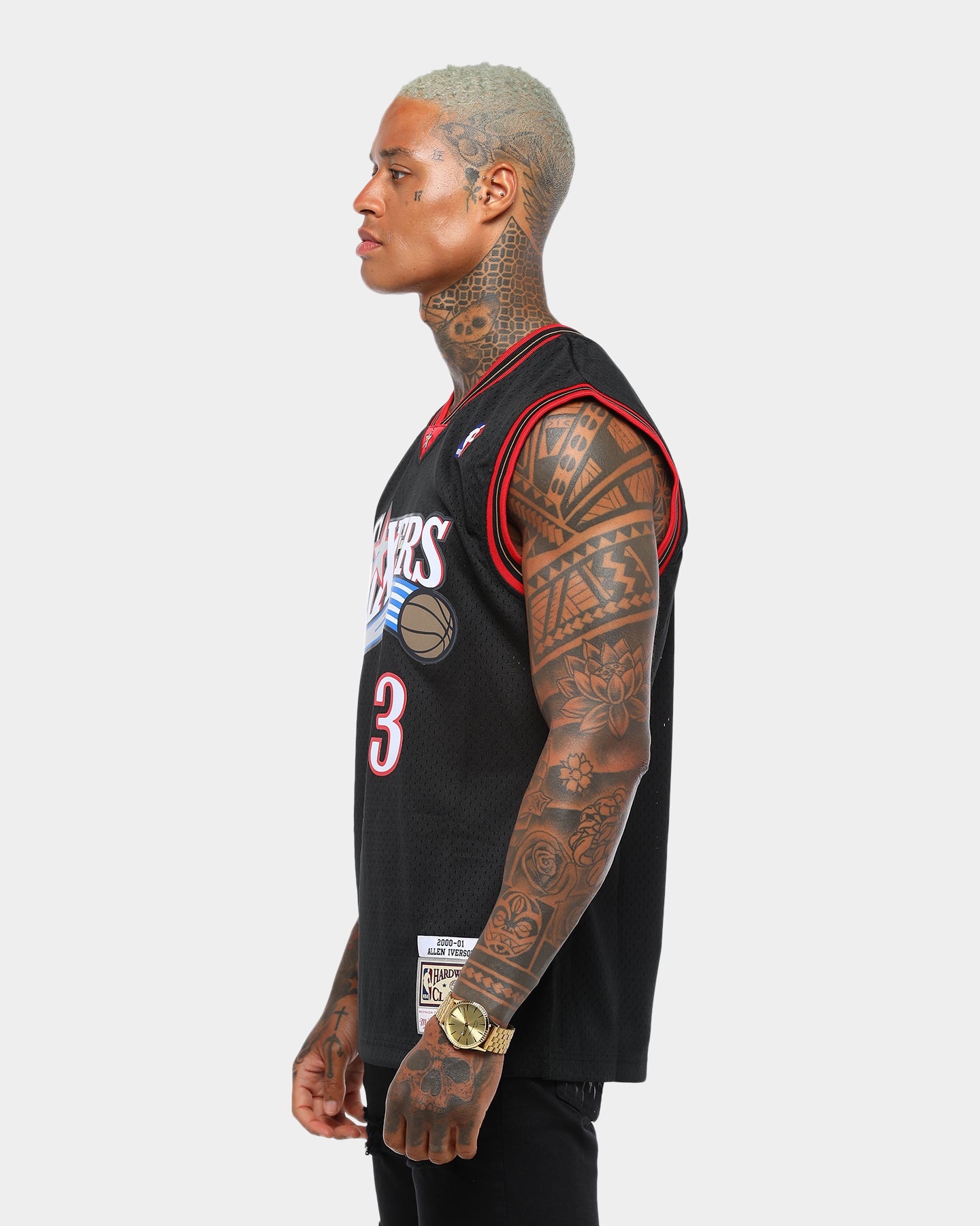 Mitchell & Ness Philadelphia 76ers Allen Iverson #3 Swingman Jersey Black、mySite、zt4zffjzw
