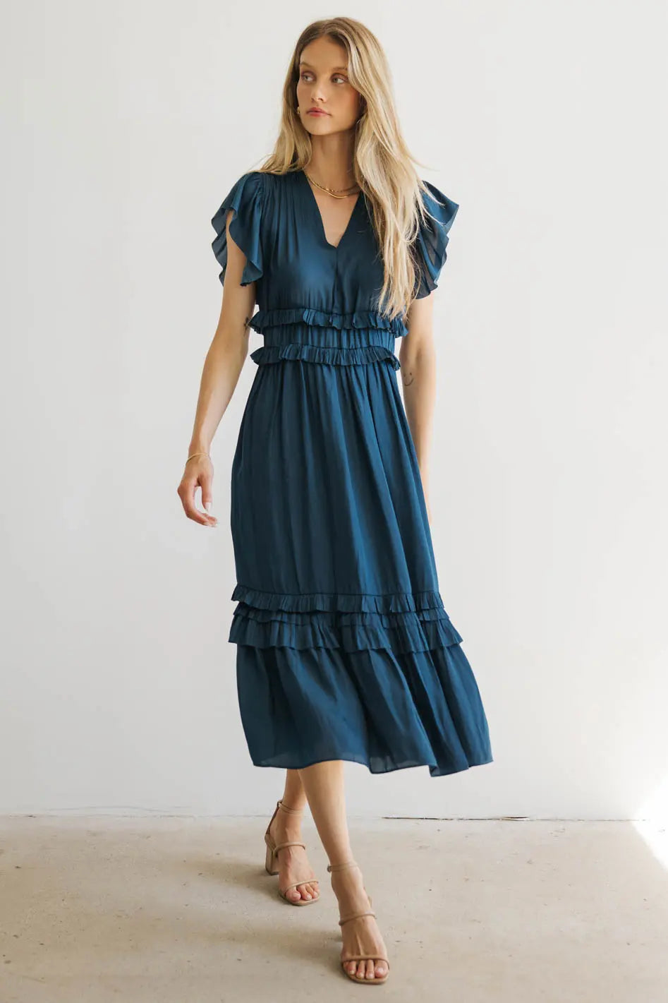  Willa Ruffle Dress in Teal - FINAL SALE、mySite、merchandisen