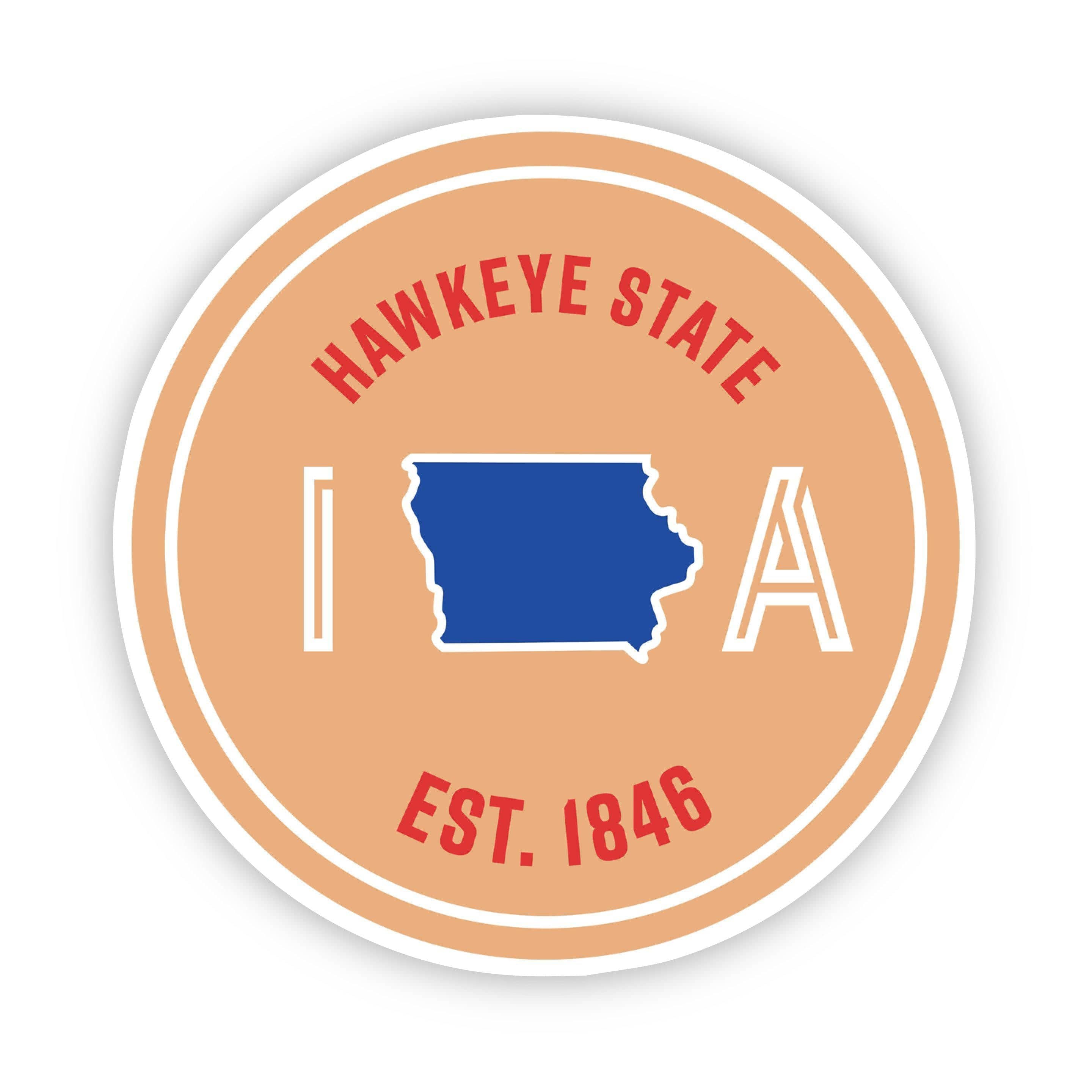  Hawkeye State Iowa Sticker、mySite、elrpsem3k