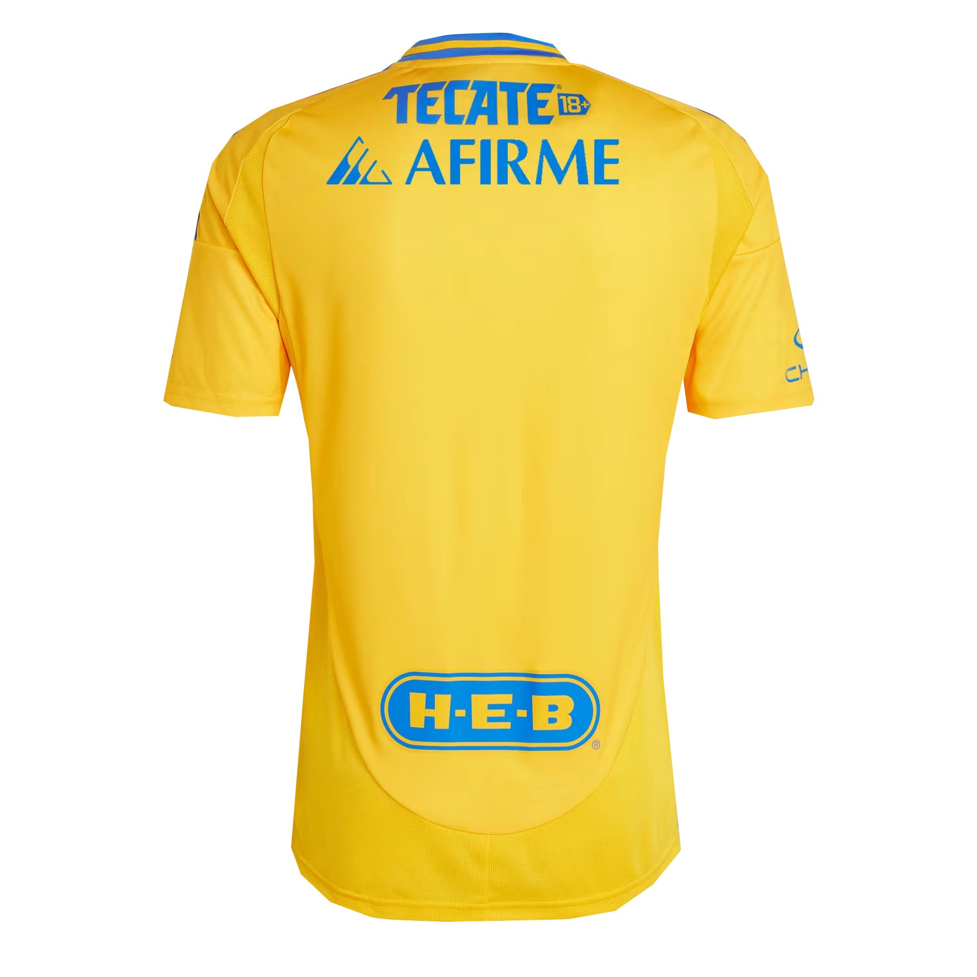 adidas Men's Tigres UANL 2024/25 Home Jersey Yellow Gold/Blue、mySite、noshort