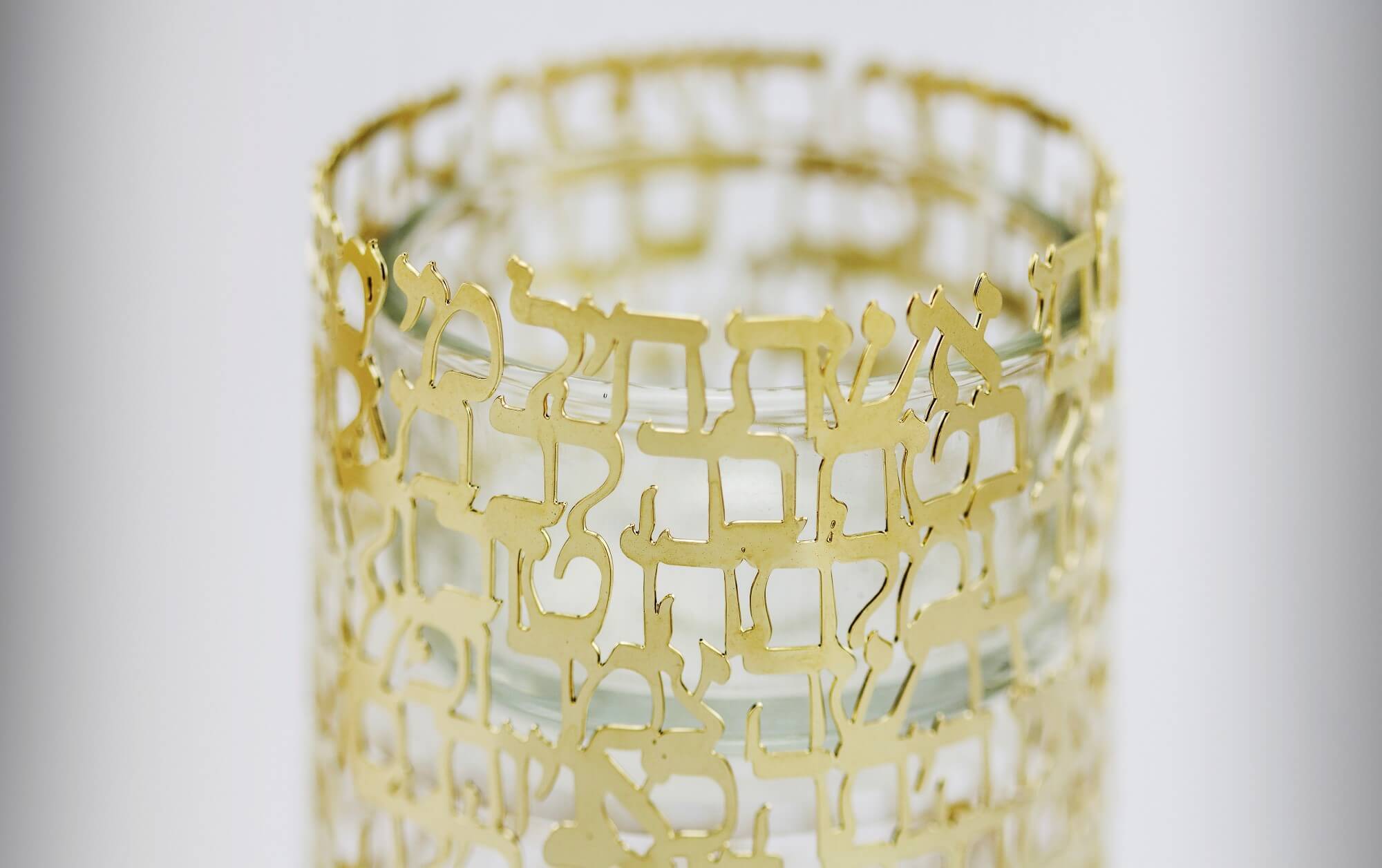 Woman of Valor Shabbat Candle Holders - Gold、mySite、topwebapps