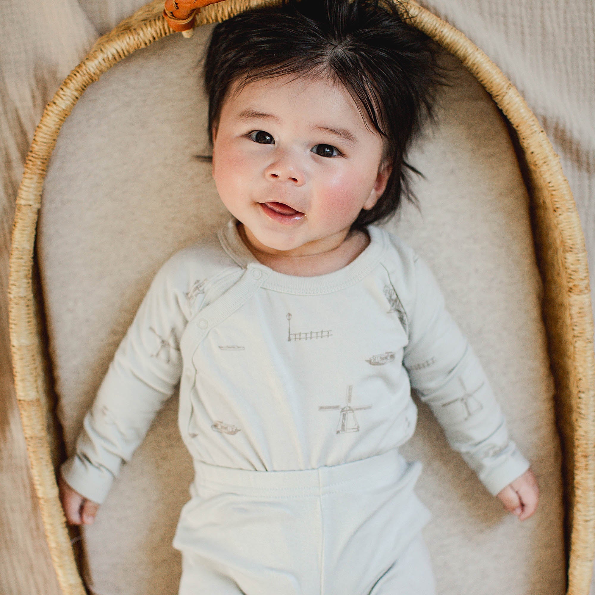 Amsterdam 3 Piece Bodysuit & Pant Set - Morning Blue、mySite、g9winljtr