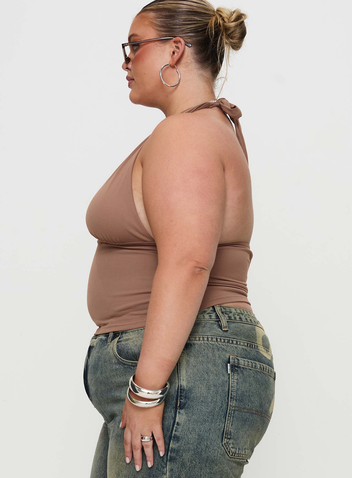 Whimsy Halter Top Chocolate Curve、mySite、solidvoid