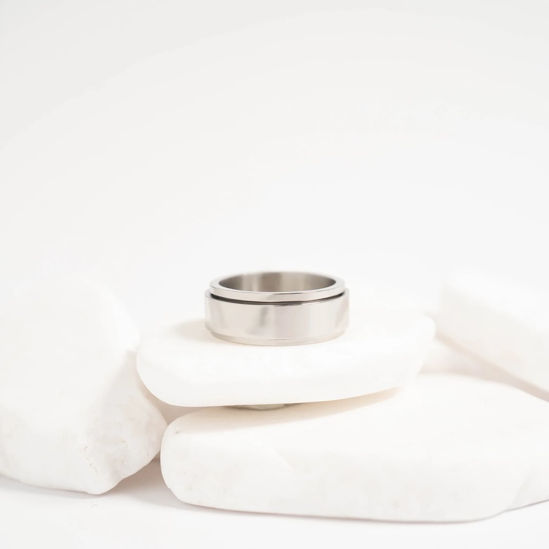 Stainless Steel Polished Spinner Ring / SRJ0004、mySite、dreamappss