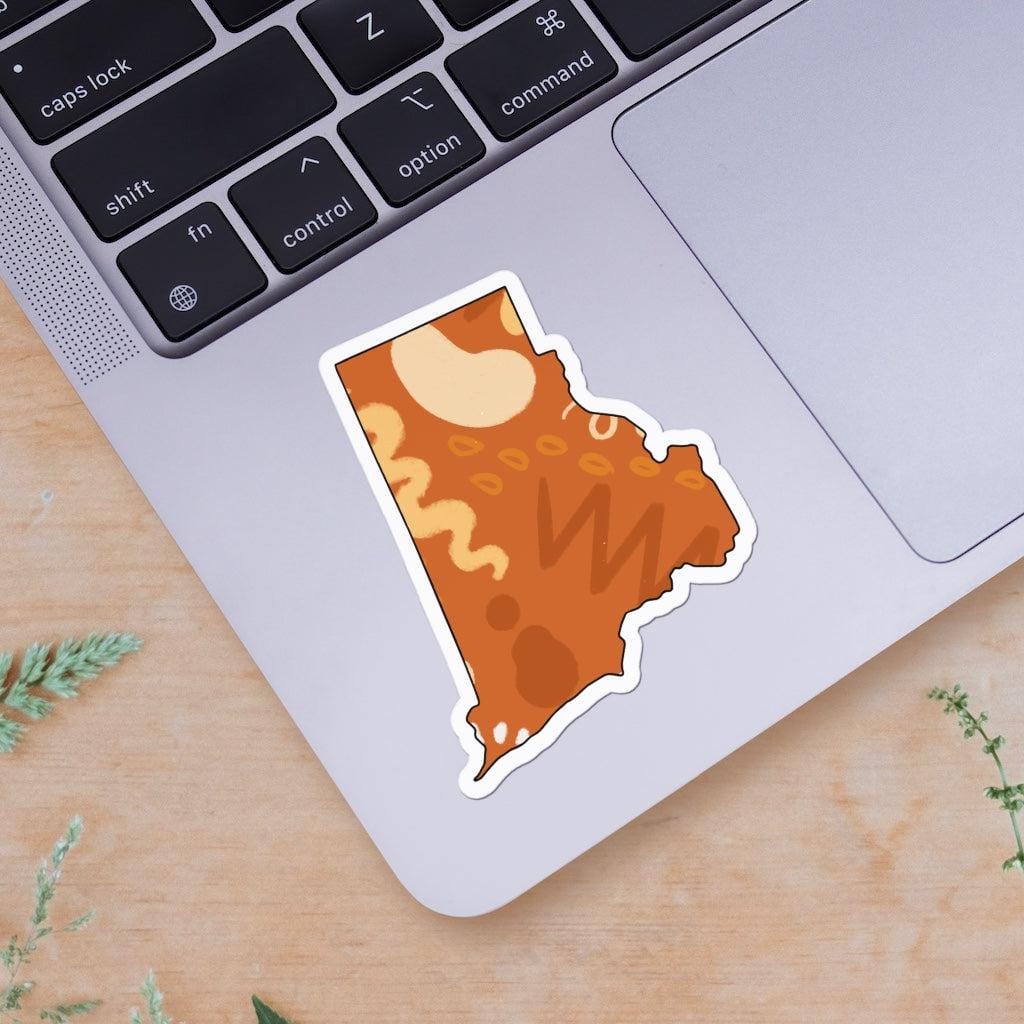  Rhode Island Orange Abstract Sticker、mySite、ghnorth