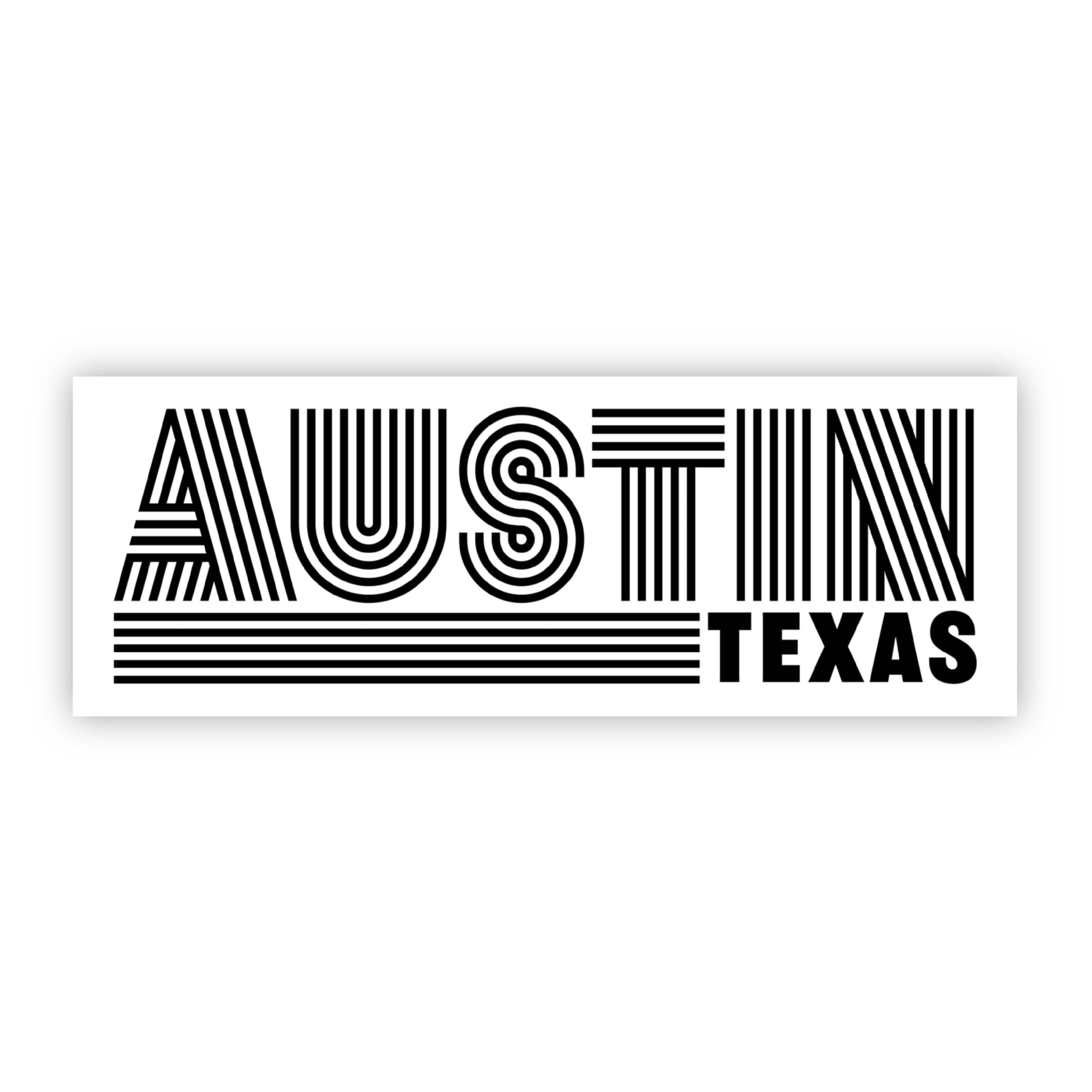  Austin Texas Sticker (Black and White)、mySite、elrpsem3k