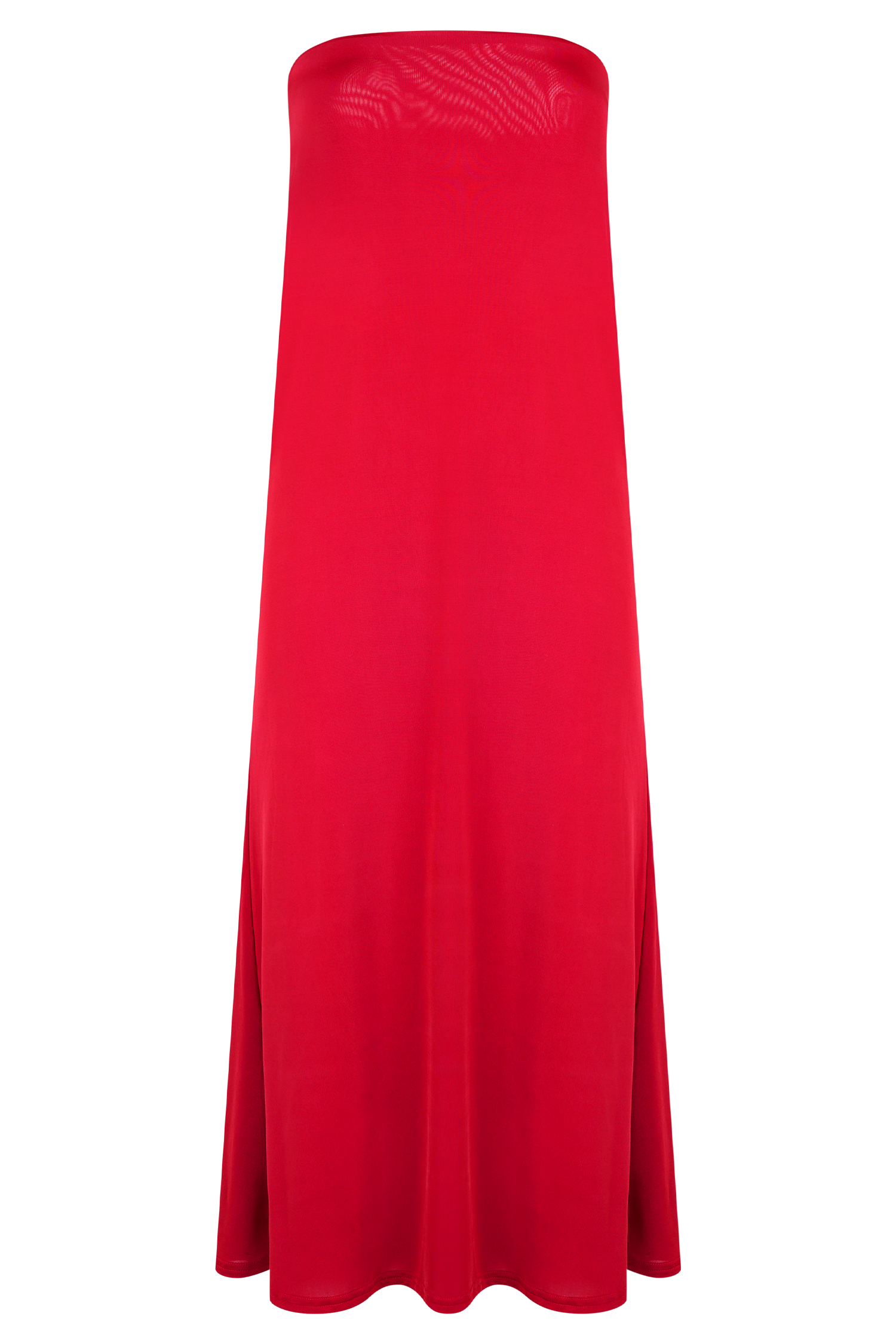 Bruna Slinky Fishtail Maxi Skirt - Red、mySite、solidvoid