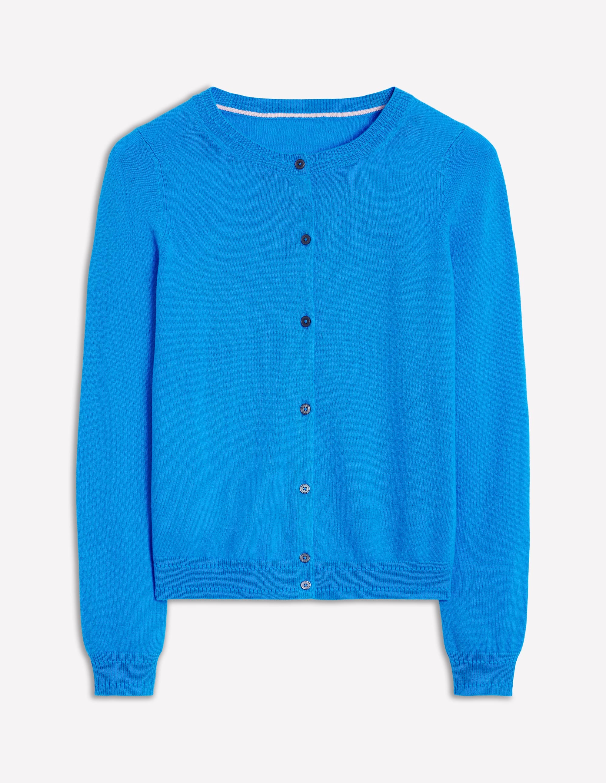  Eva Cashmere Crew Cardigan-Cerulean Blue、mySite、ashleygrahame