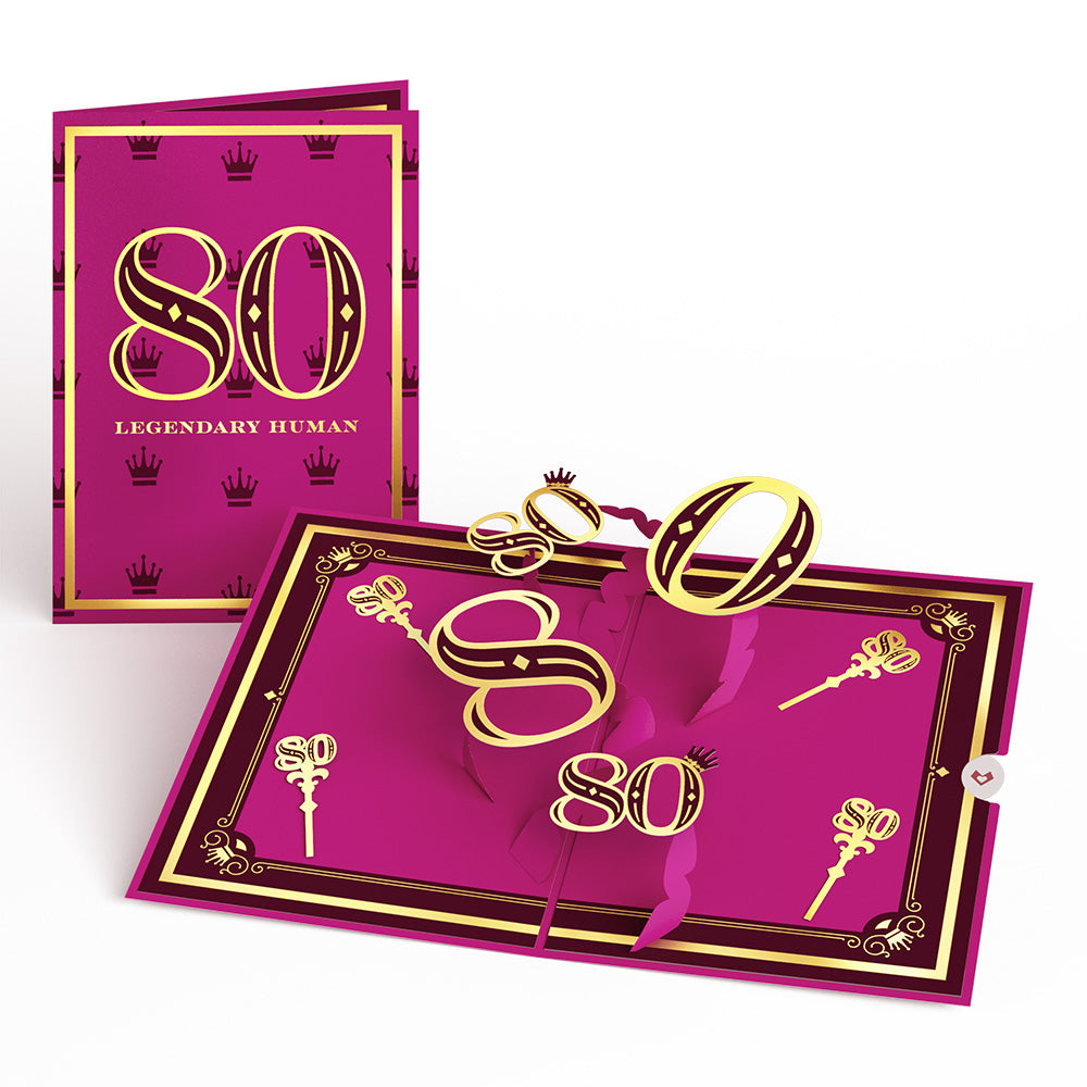 Legendary Human 80th Birthday Pop-Up Card、mySite、solidvoid